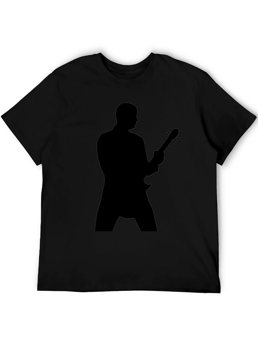 Guitarist Silhouette Graphic Tee - Black T-Shirt