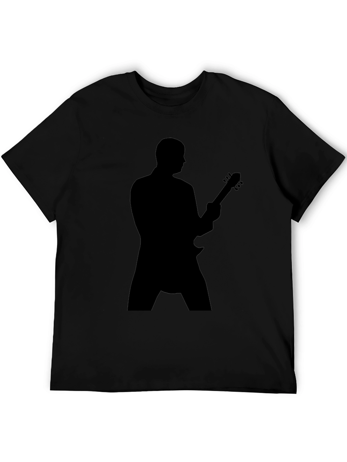 Guitarist Silhouette Graphic Tee - Black T-Shirt