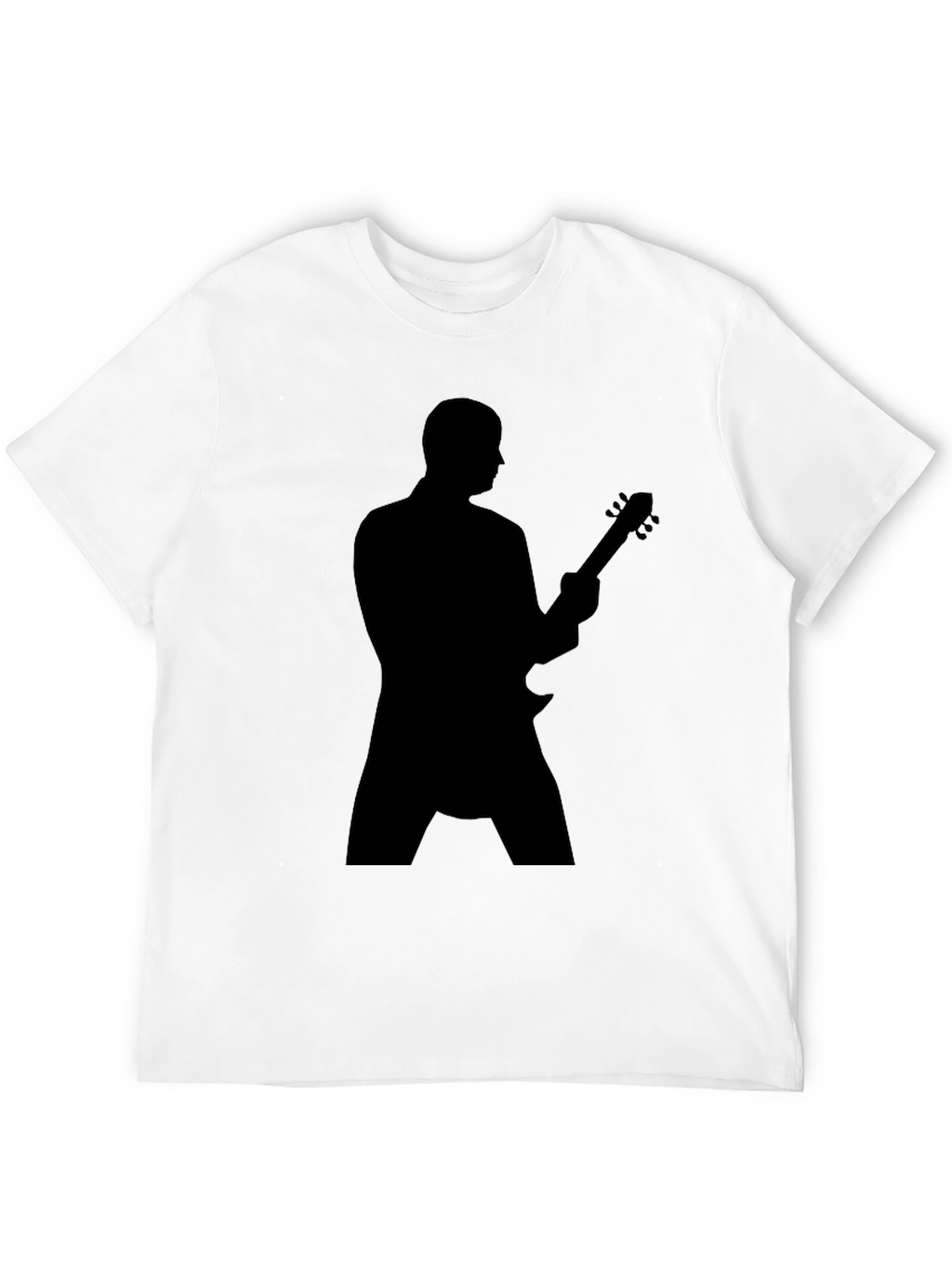 Guitarist Silhouette Graphic Tee - Black T-Shirt