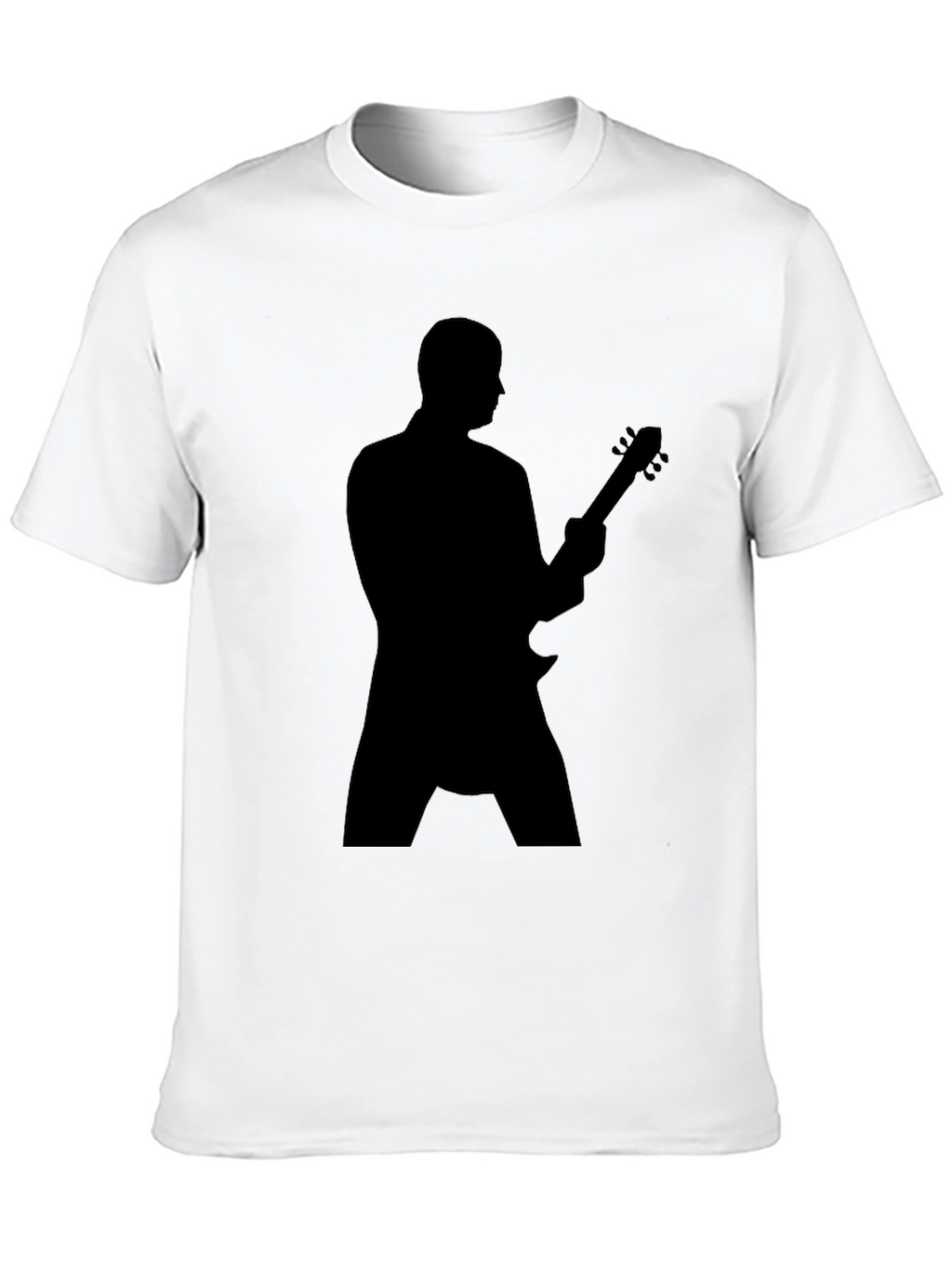 Guitarist Silhouette Graphic Tee - Black T-Shirt