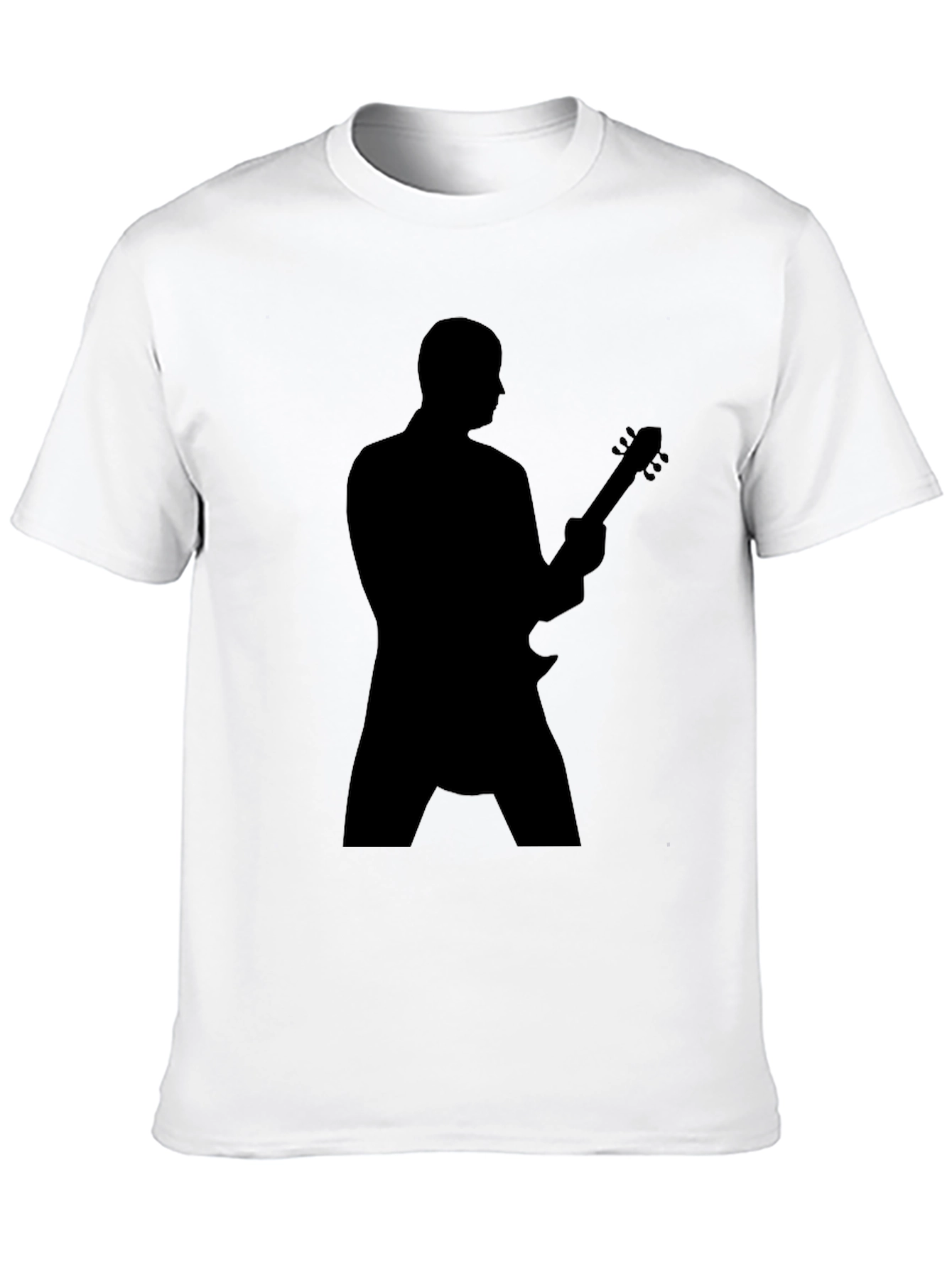 Guitarist Silhouette Graphic Tee - Black T-Shirt
