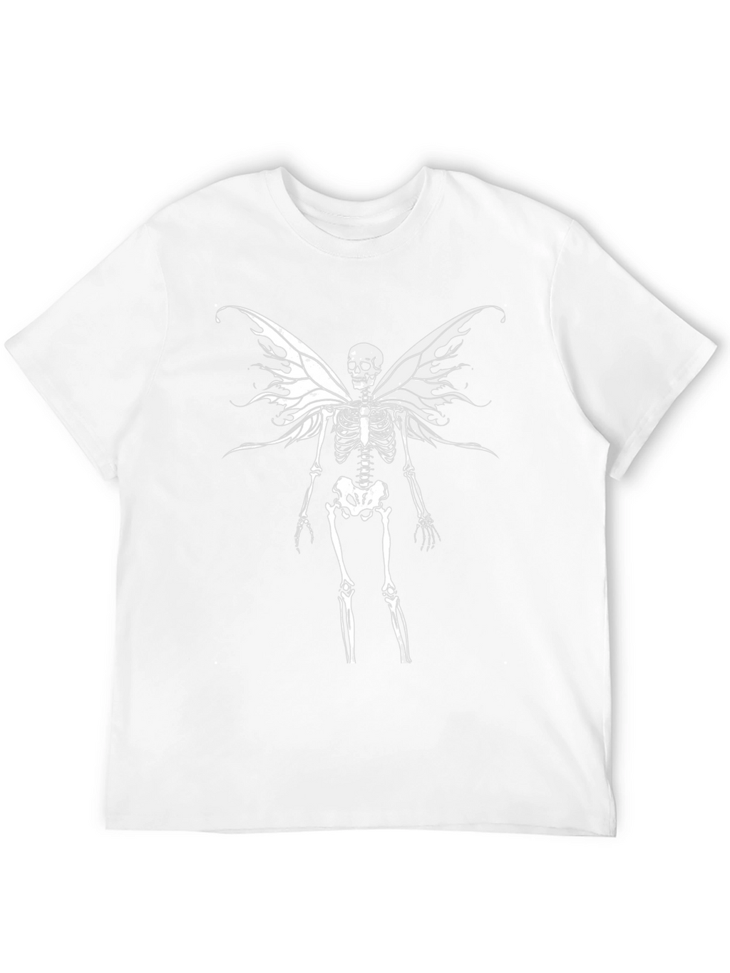 Skeleton Fairy Wings Graphic T-Shirt