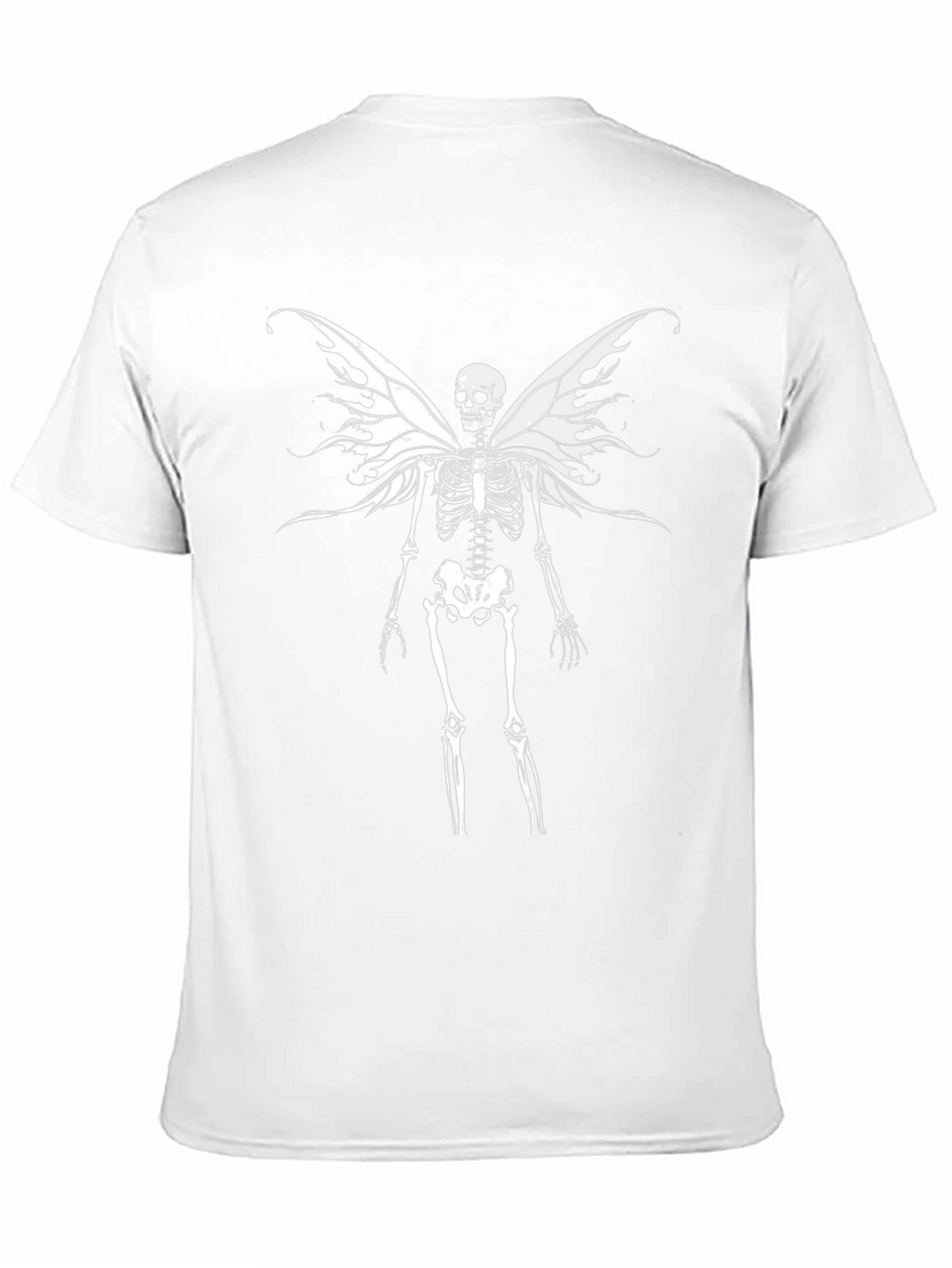Skeleton Fairy Wings Graphic T-Shirt