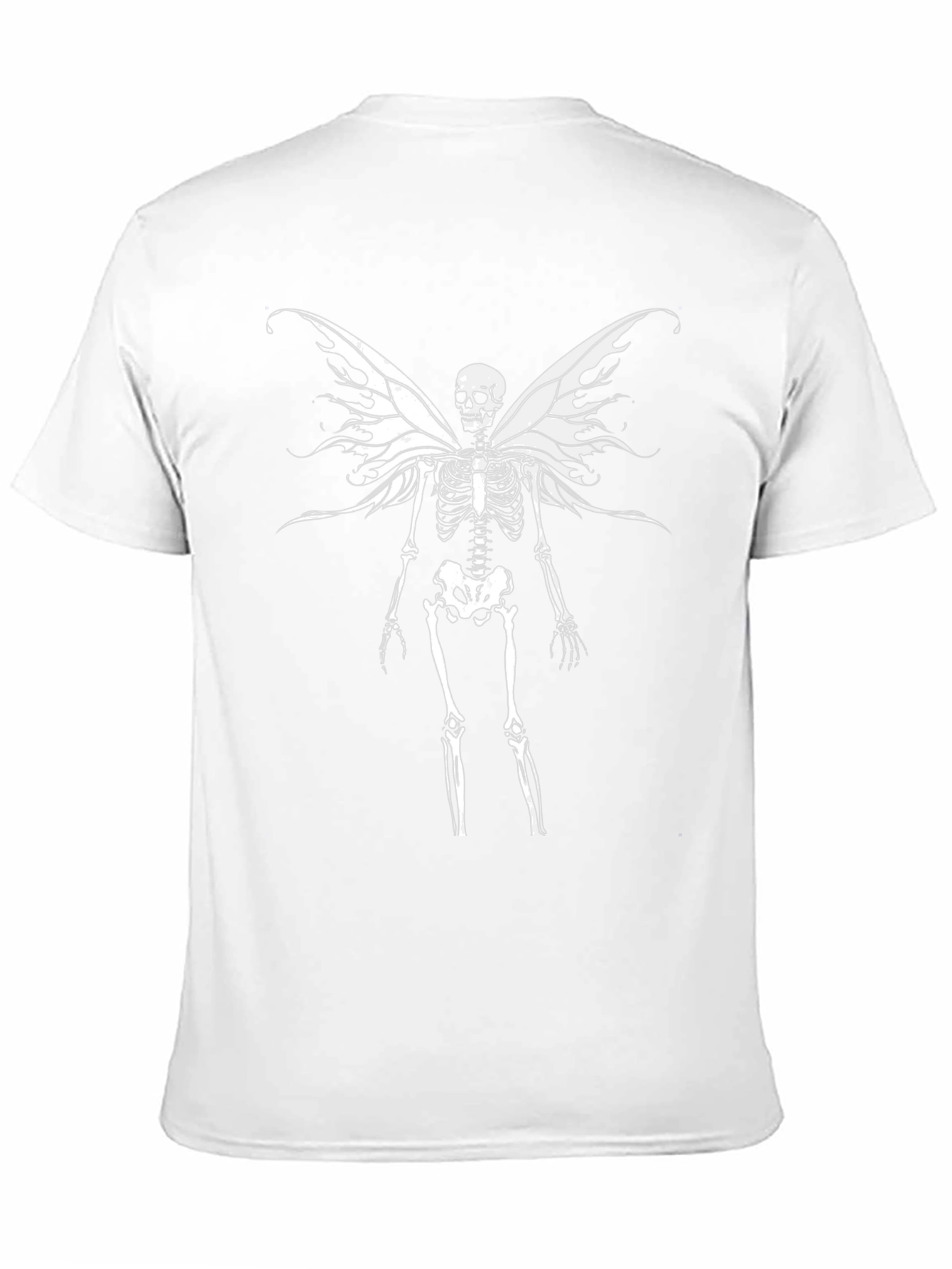 Skeleton Fairy Wings Graphic T-Shirt