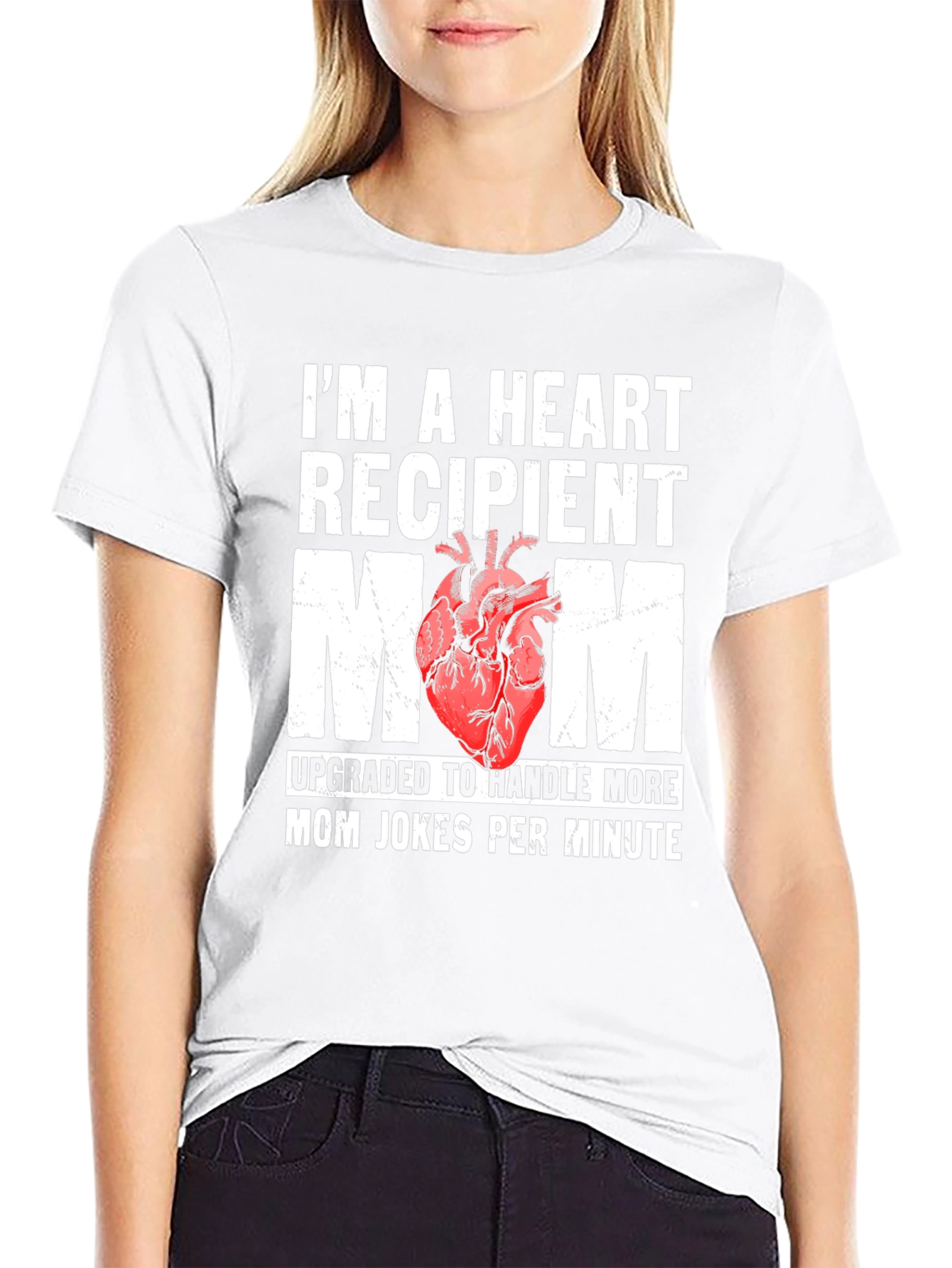 Heart Recipient Mom Graphic T-Shirt