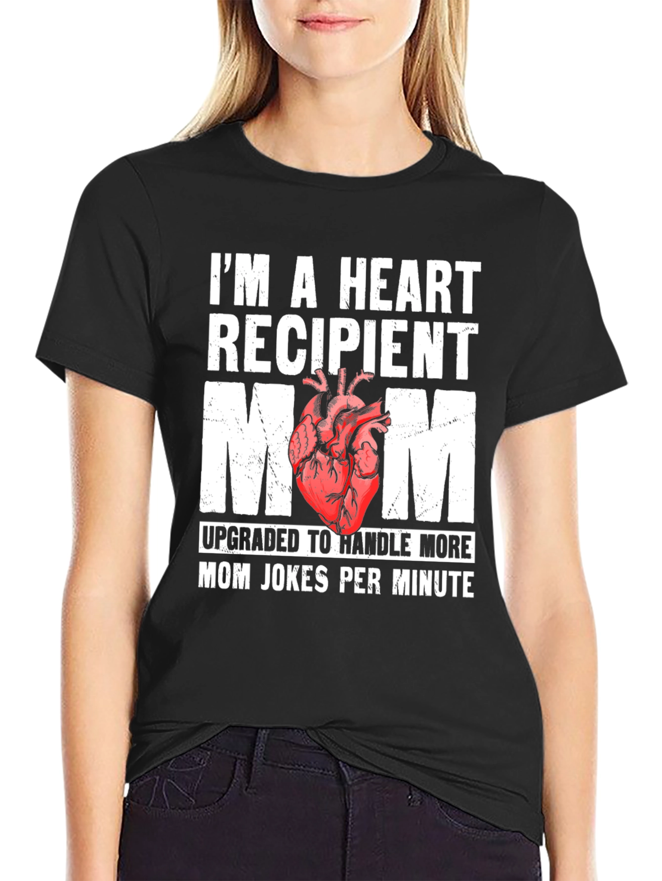 Heart Recipient Mom Graphic T-Shirt