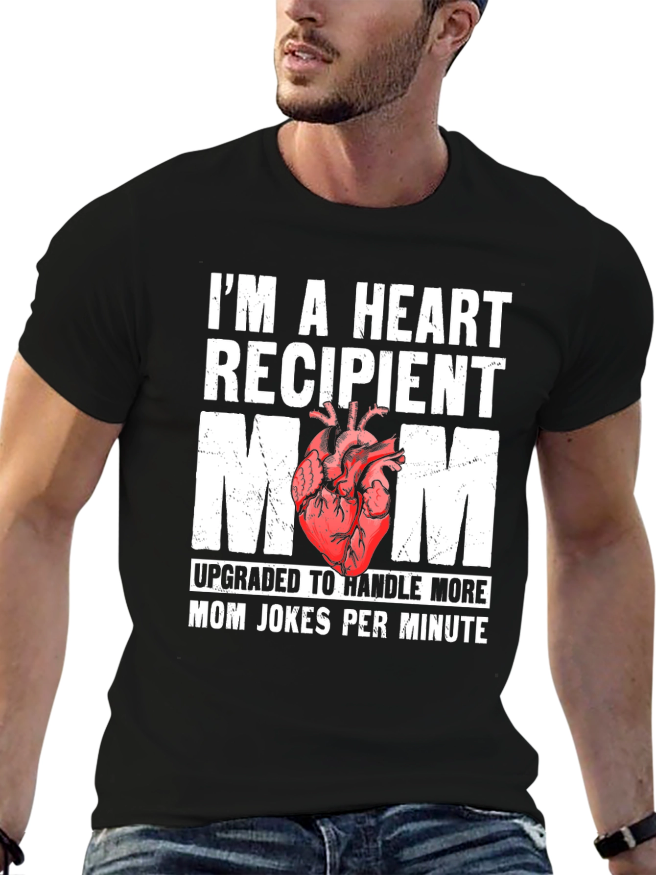 Heart Recipient Mom Graphic T-Shirt