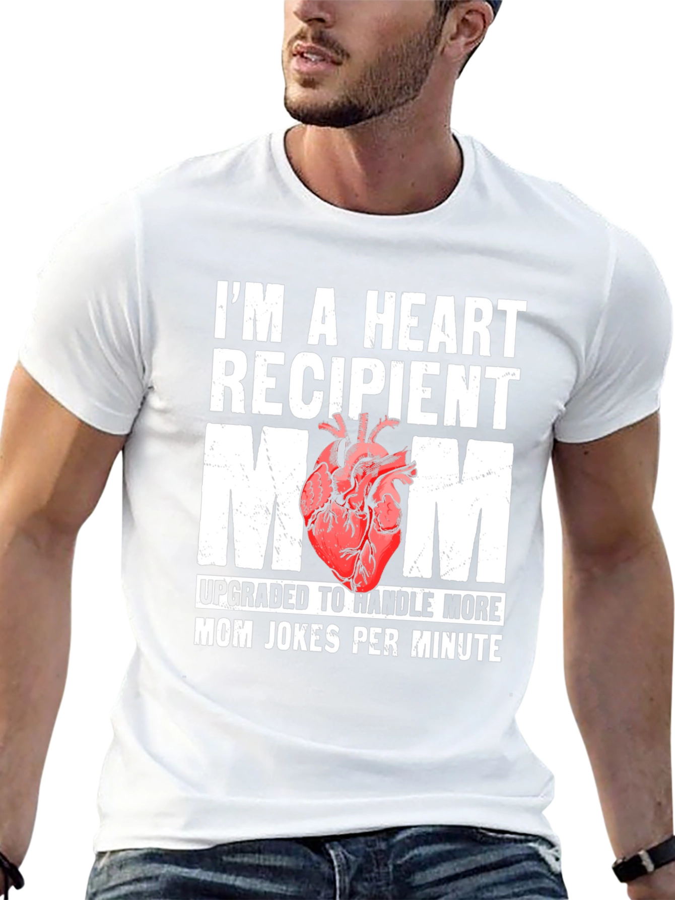 Heart Recipient Mom Graphic T-Shirt