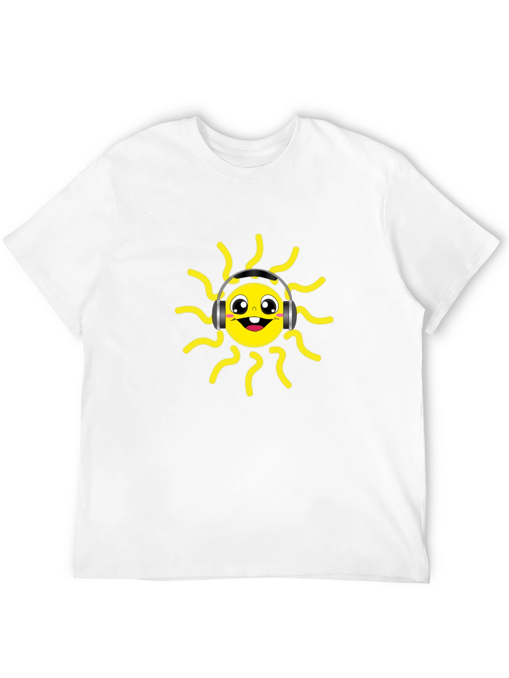 Groovy Tunes Tee - Black Cotton Sun Graphic T-Shirt
