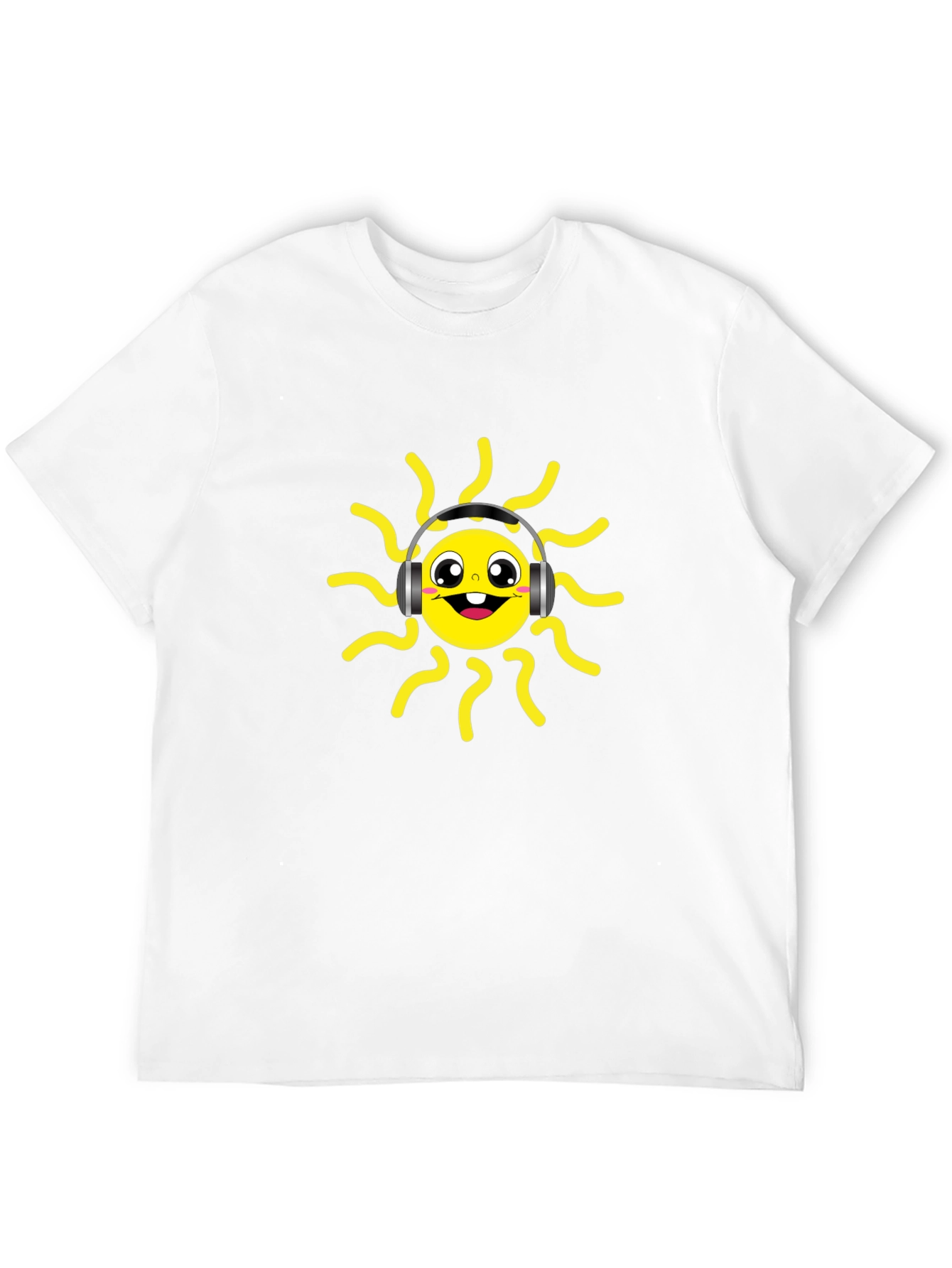 Groovy Tunes Tee - Black Cotton Sun Graphic T-Shirt