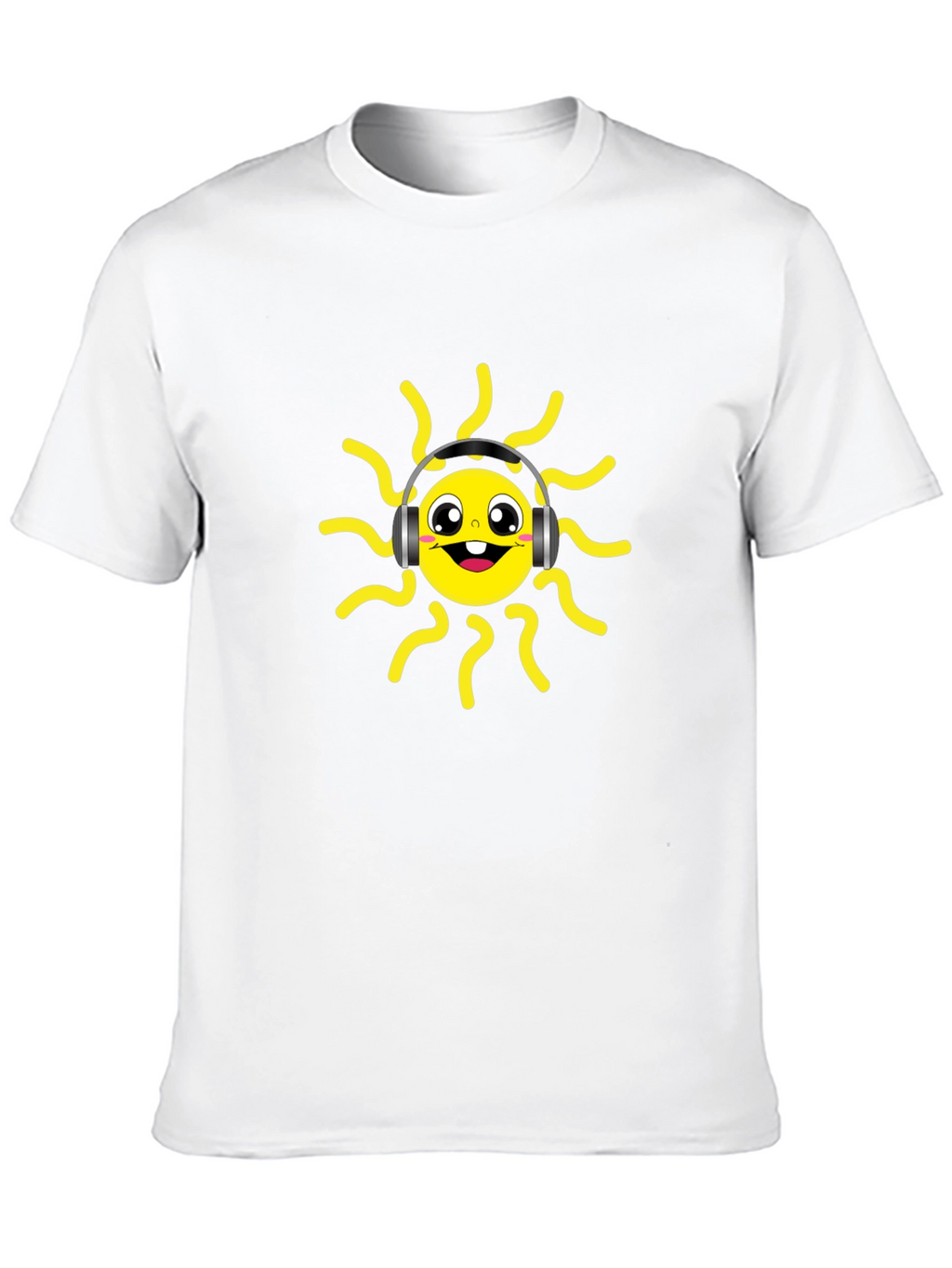 Groovy Tunes Tee - Black Cotton Sun Graphic T-Shirt