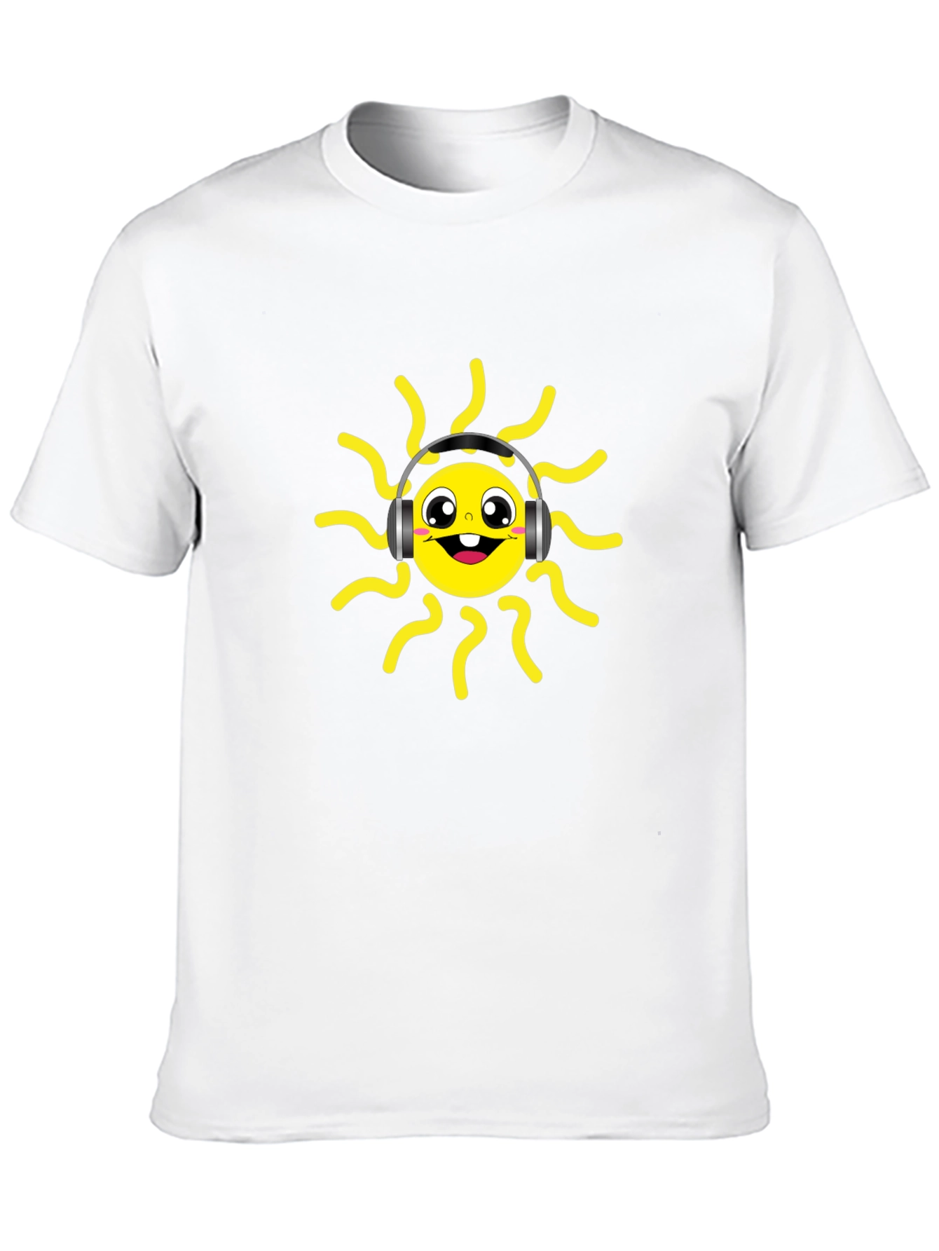 Groovy Tunes Tee - Black Cotton Sun Graphic T-Shirt