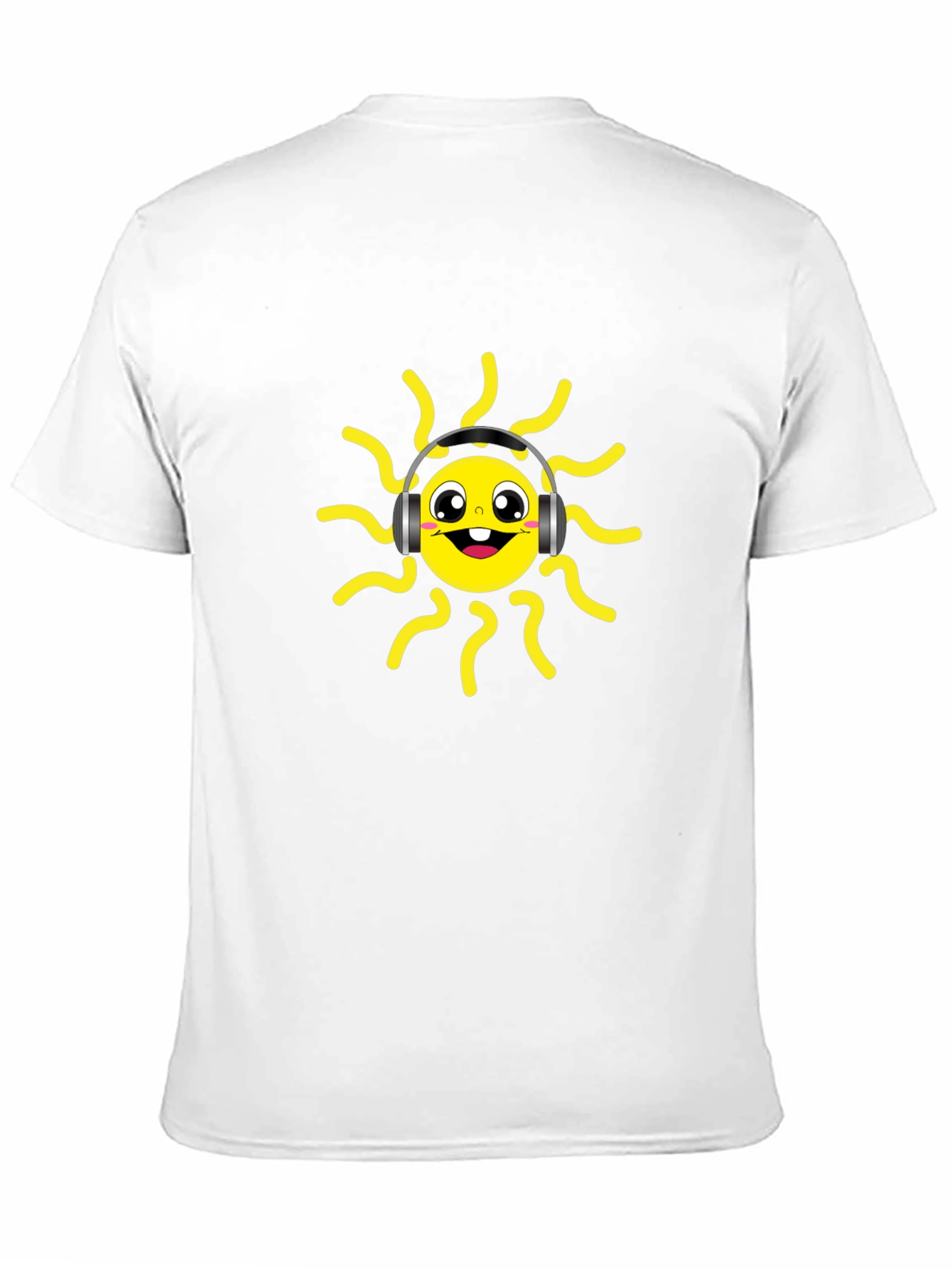 Groovy Tunes Tee - Black Cotton Sun Graphic T-Shirt