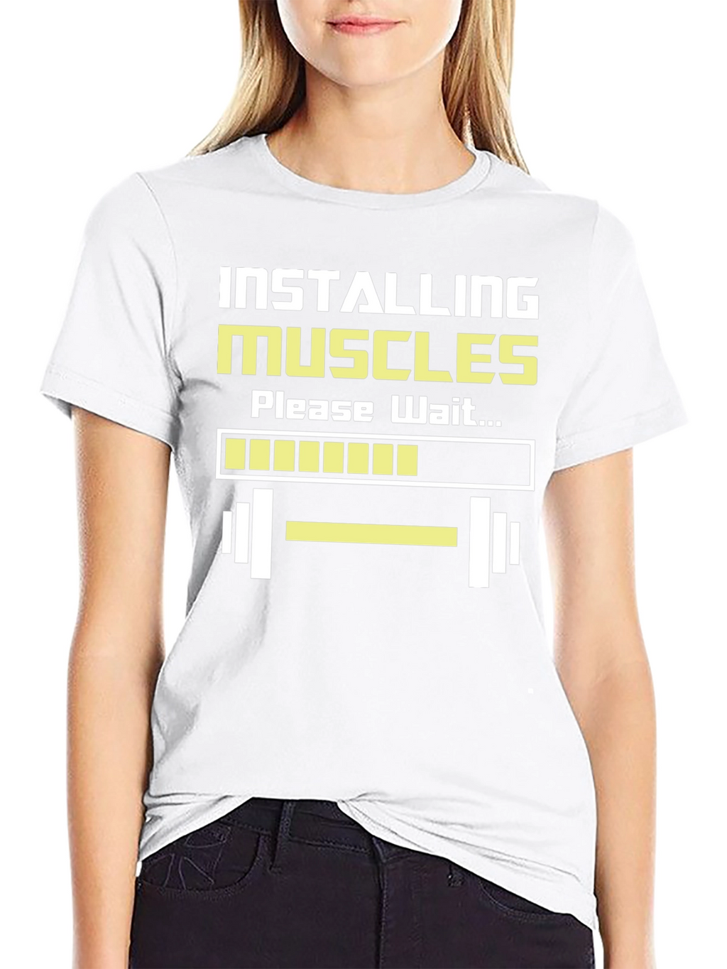 Installing Muscles Funny Workout T-Shirt