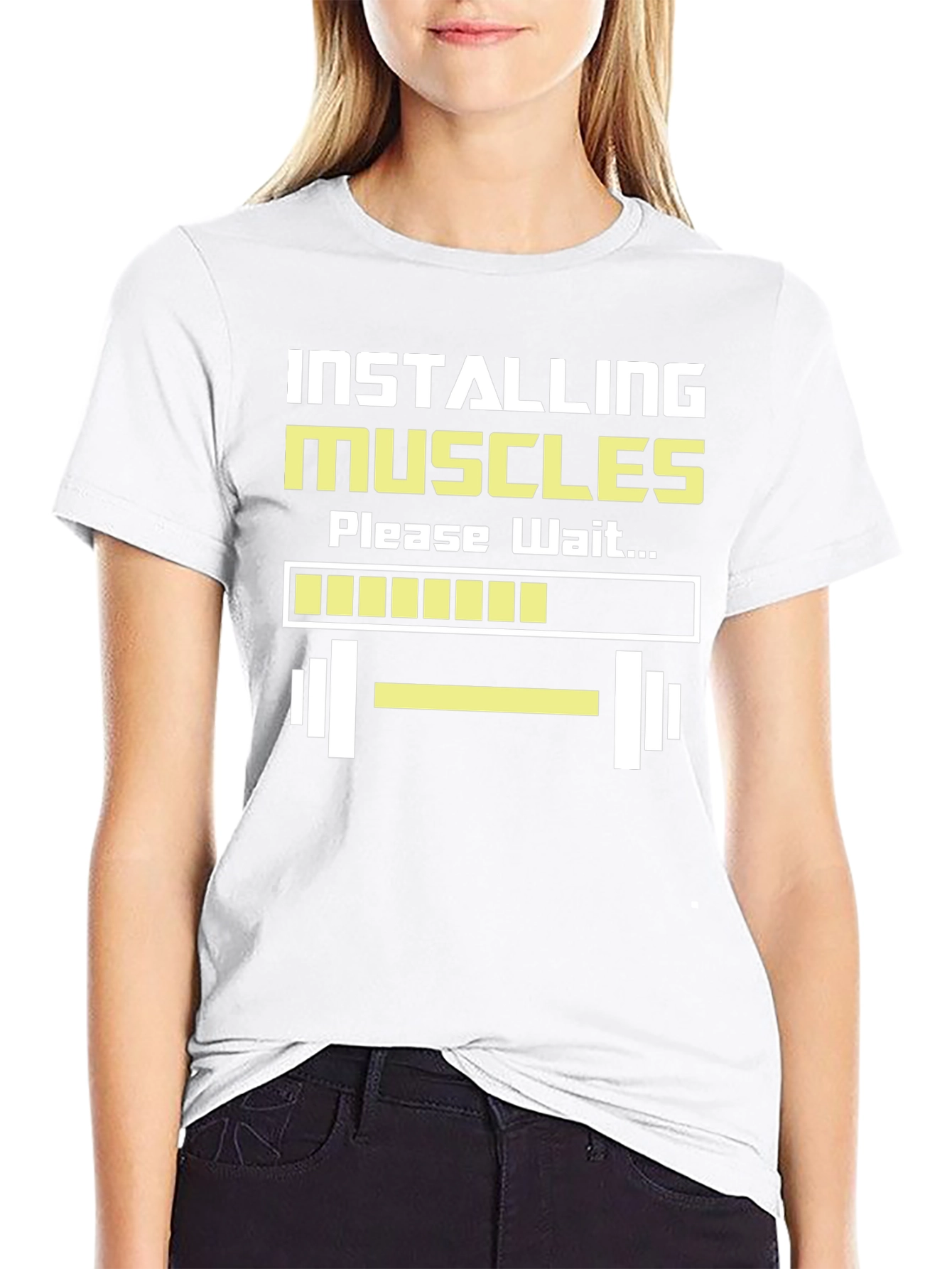 Installing Muscles Funny Workout T-Shirt