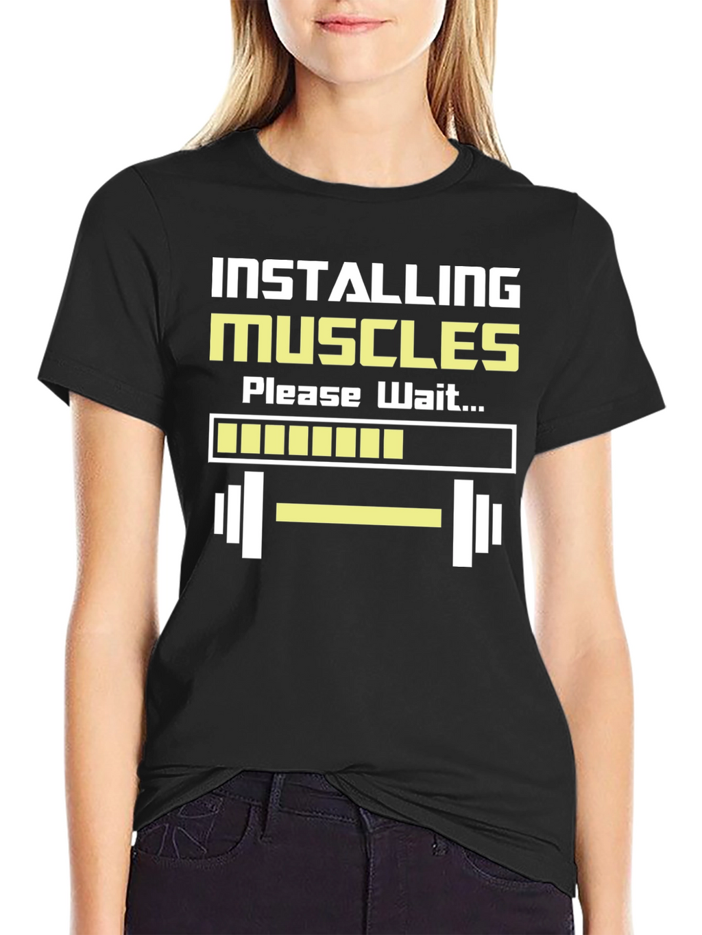 Installing Muscles Funny Workout T-Shirt