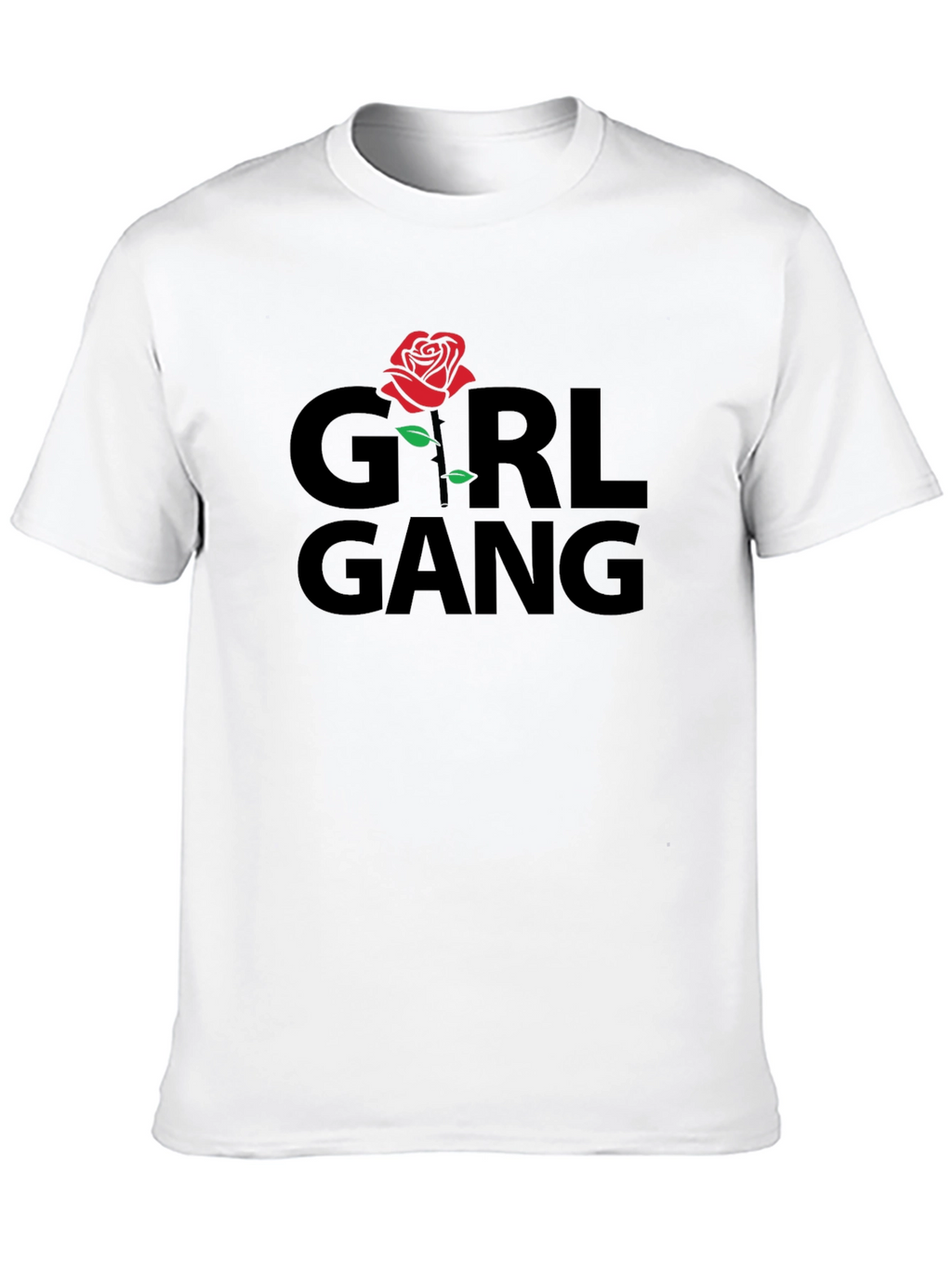 Girl Gang Rose Graphic T-Shirt - Black