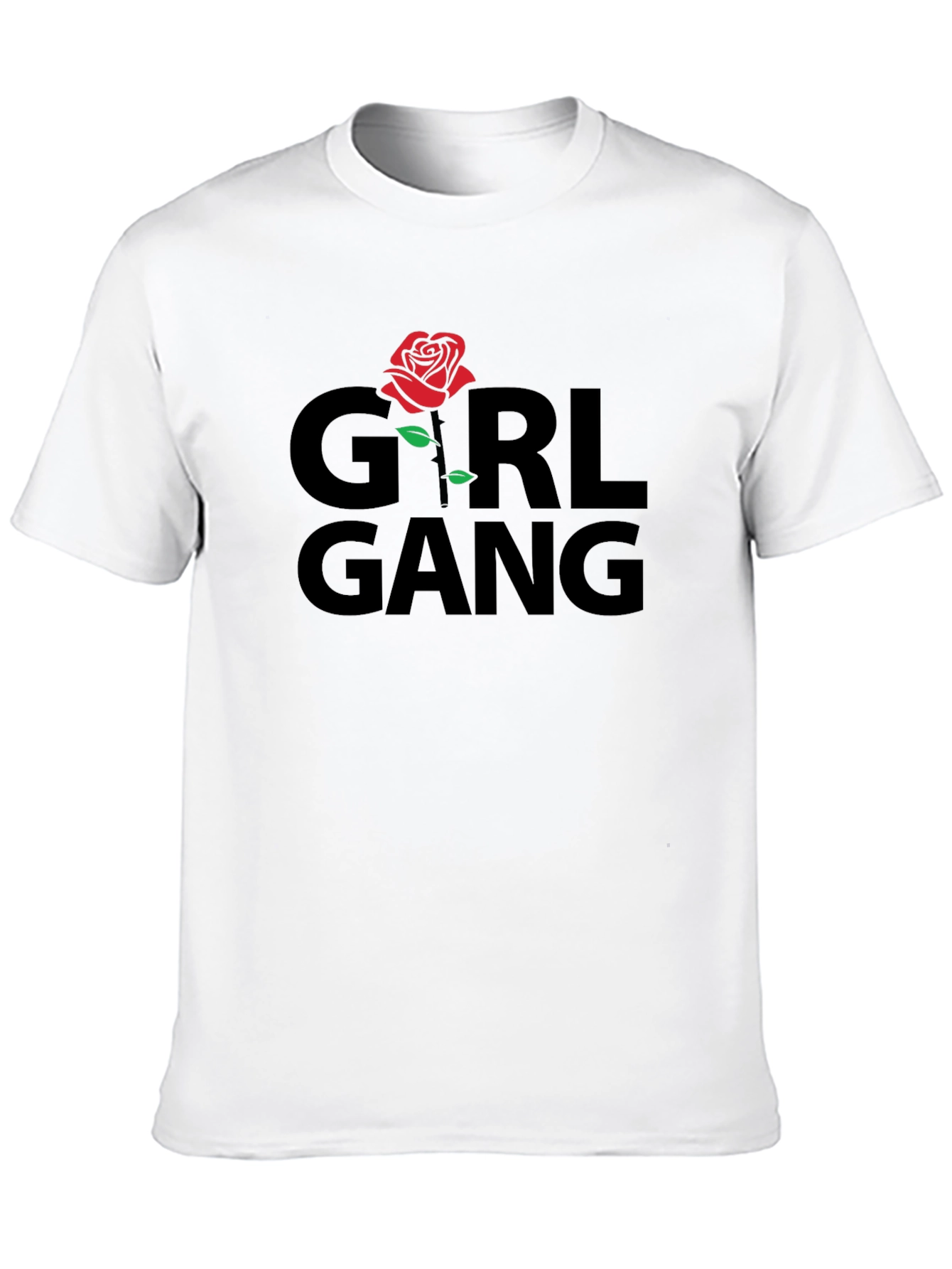 Girl Gang Rose Graphic T-Shirt - Black