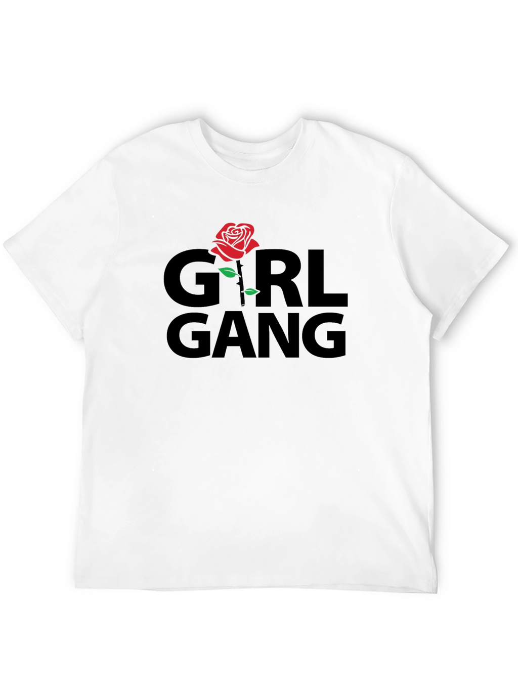 Girl Gang Rose Graphic T-Shirt - Black