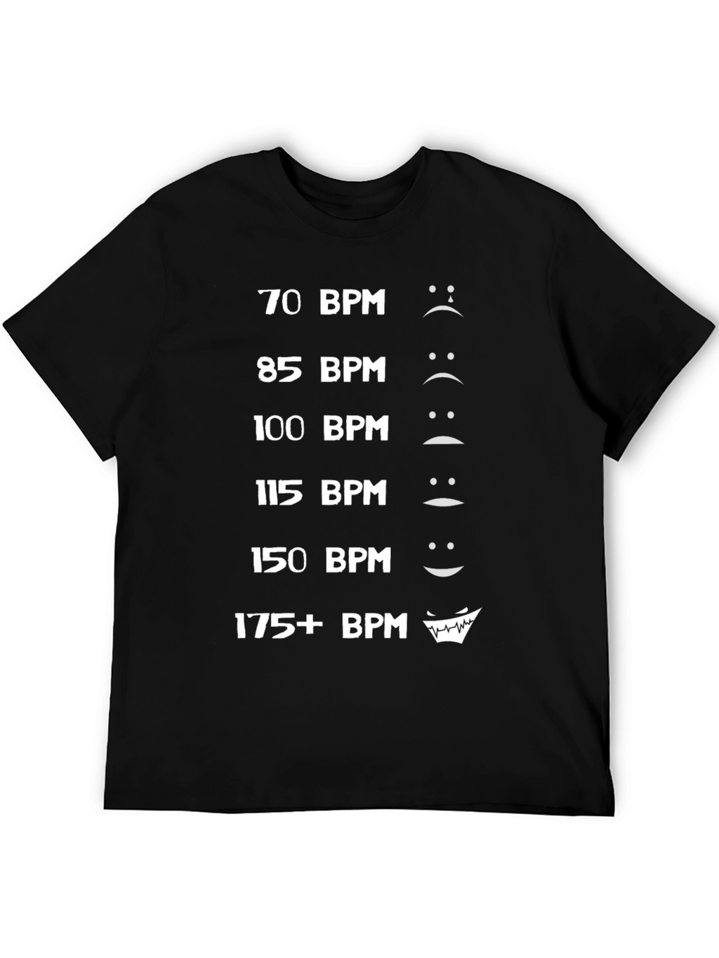 Music BPM Mood T-Shirt - Black Graphic Tee