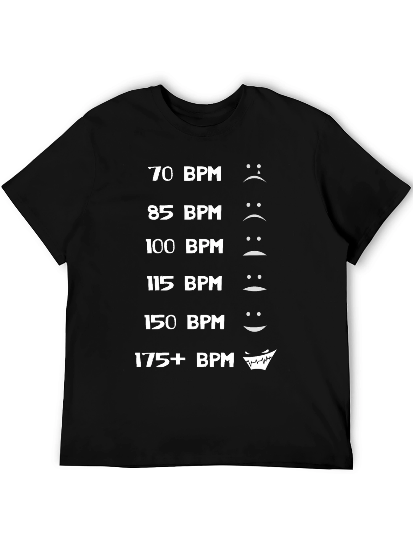 Music BPM Mood T-Shirt - Black Graphic Tee