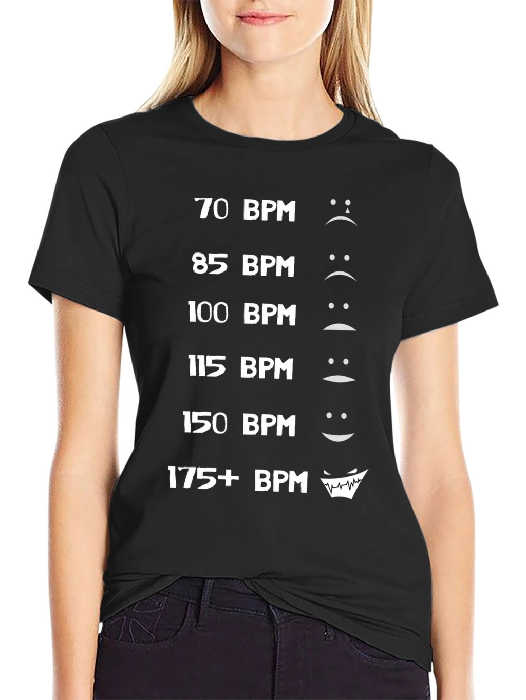 Music BPM Mood T-Shirt - Black Graphic Tee