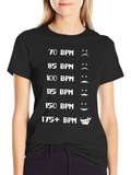 Music BPM Mood T-Shirt - Black Graphic Tee