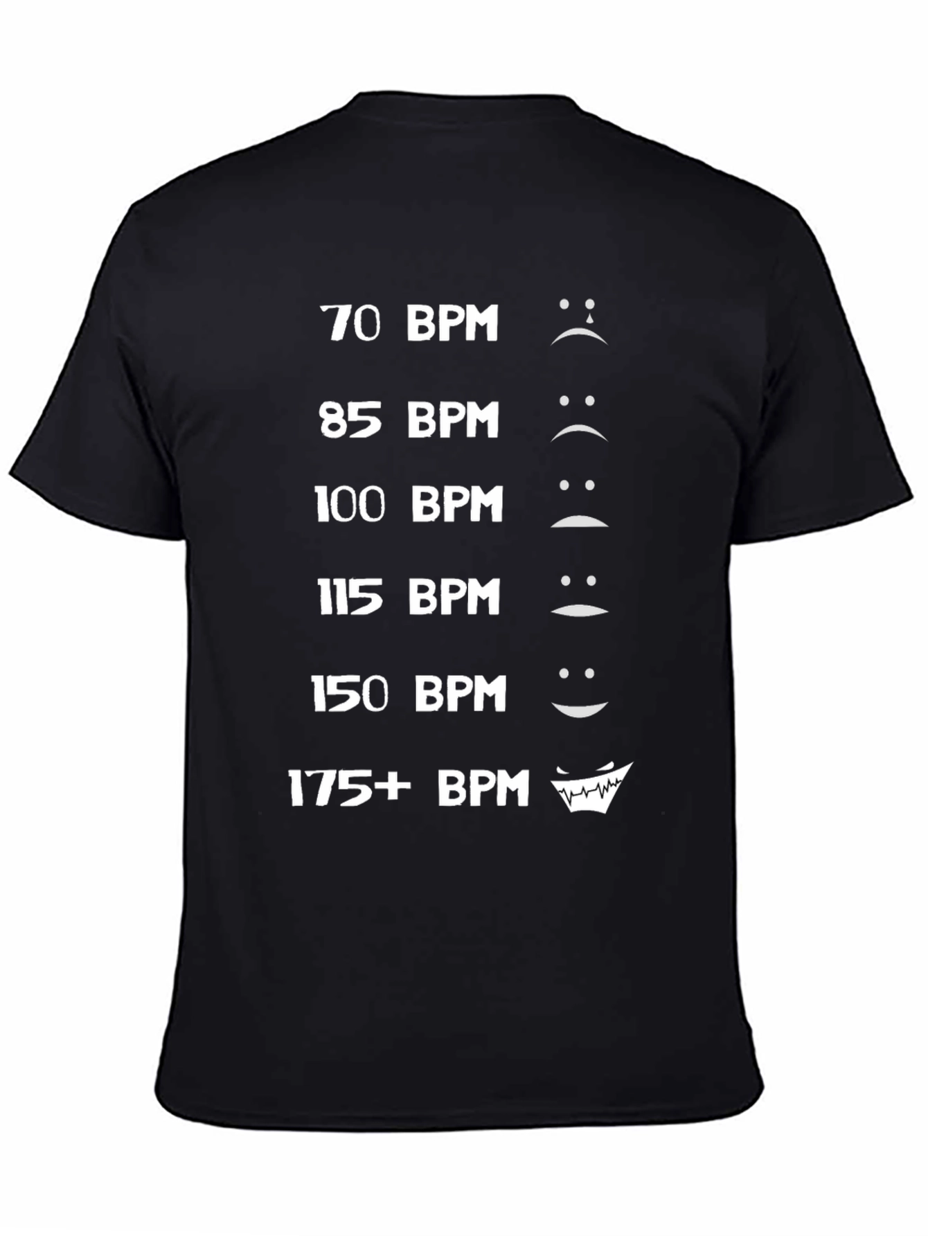 Music BPM Mood T-Shirt - Black Graphic Tee