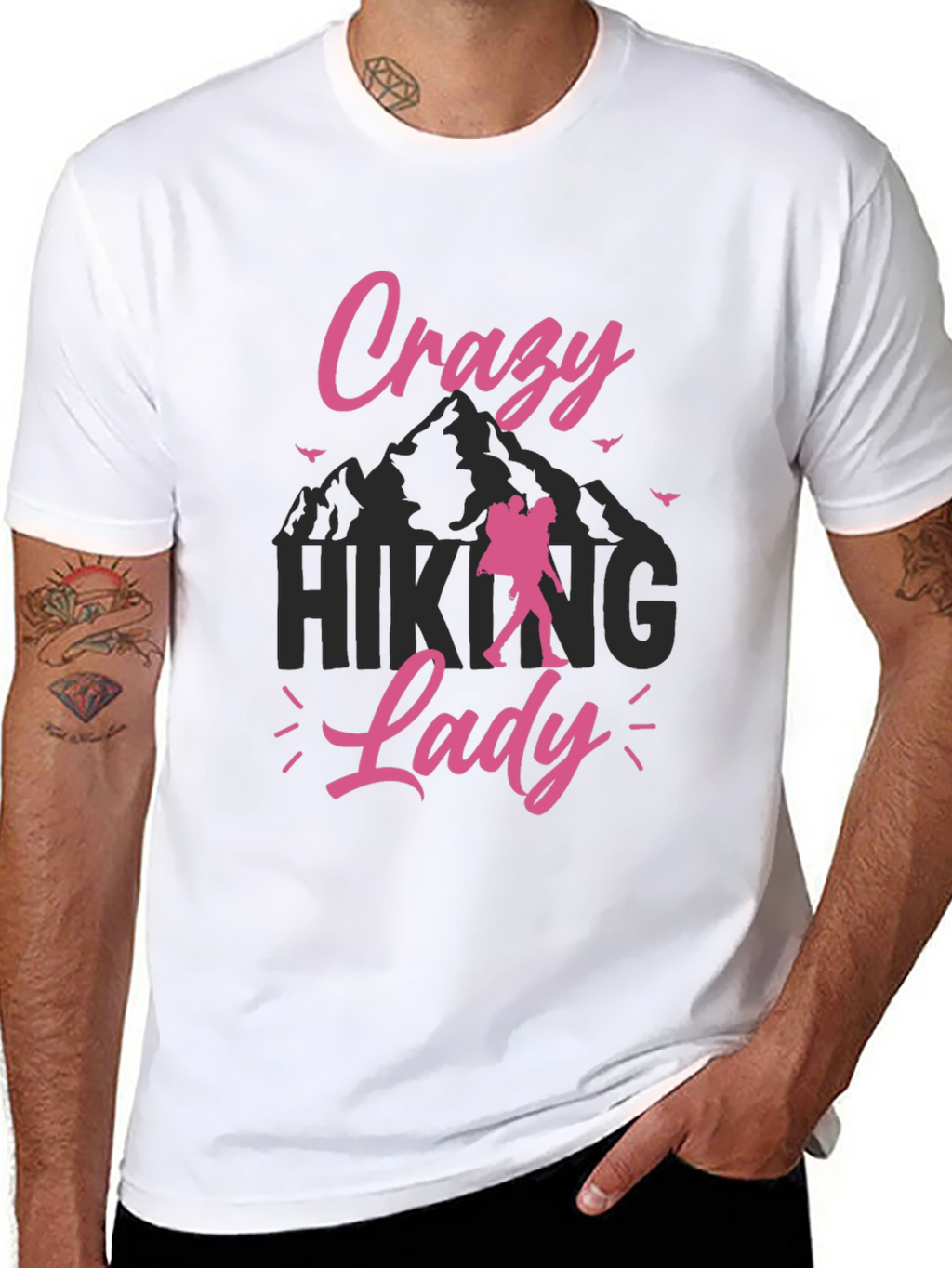 Crazy Hiking Lady Graphic Tee