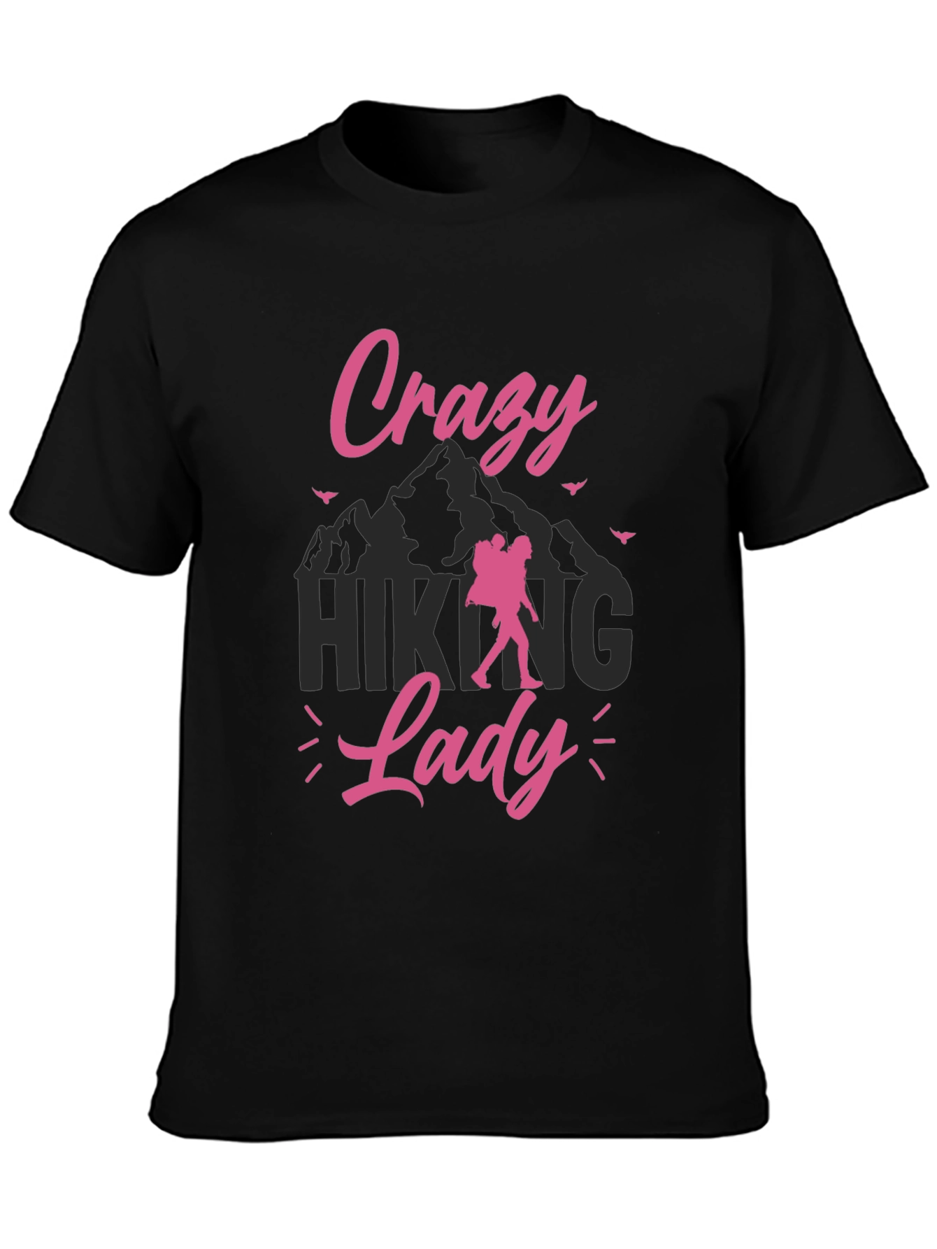 Crazy Hiking Lady Graphic Tee