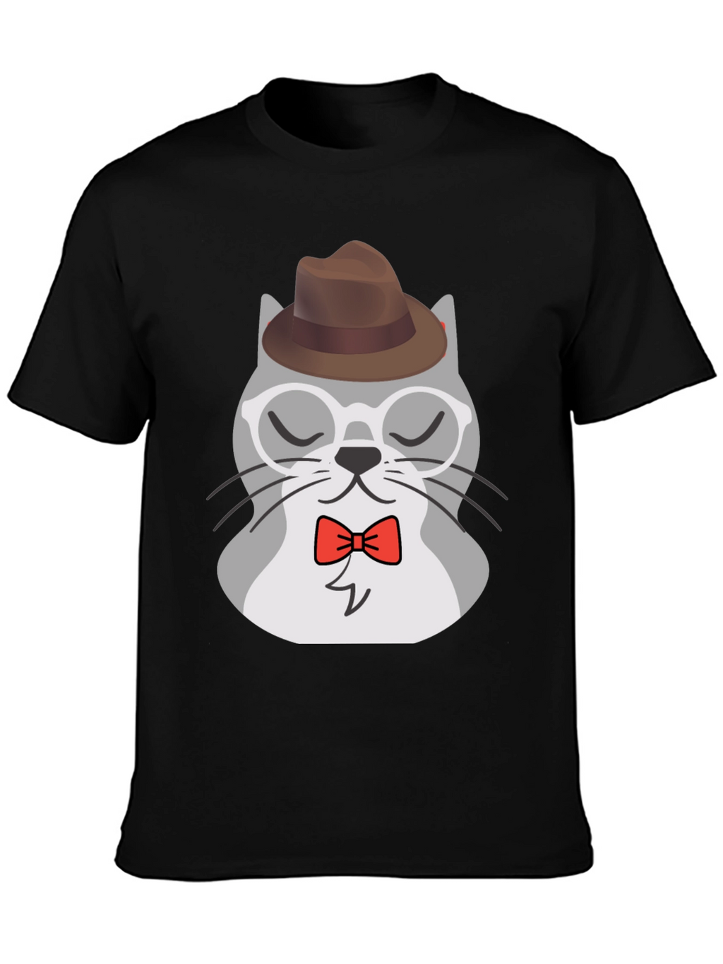 Hipster Cat T-Shirt - Cool Cartoon Graphic Tee