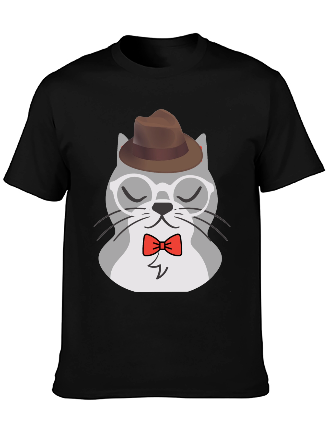Hipster Cat T-Shirt - Cool Cartoon Graphic Tee