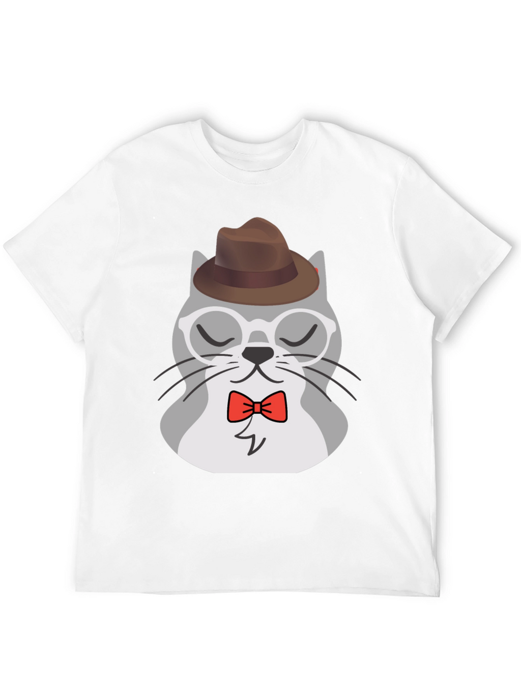 Hipster Cat T-Shirt - Cool Cartoon Graphic Tee