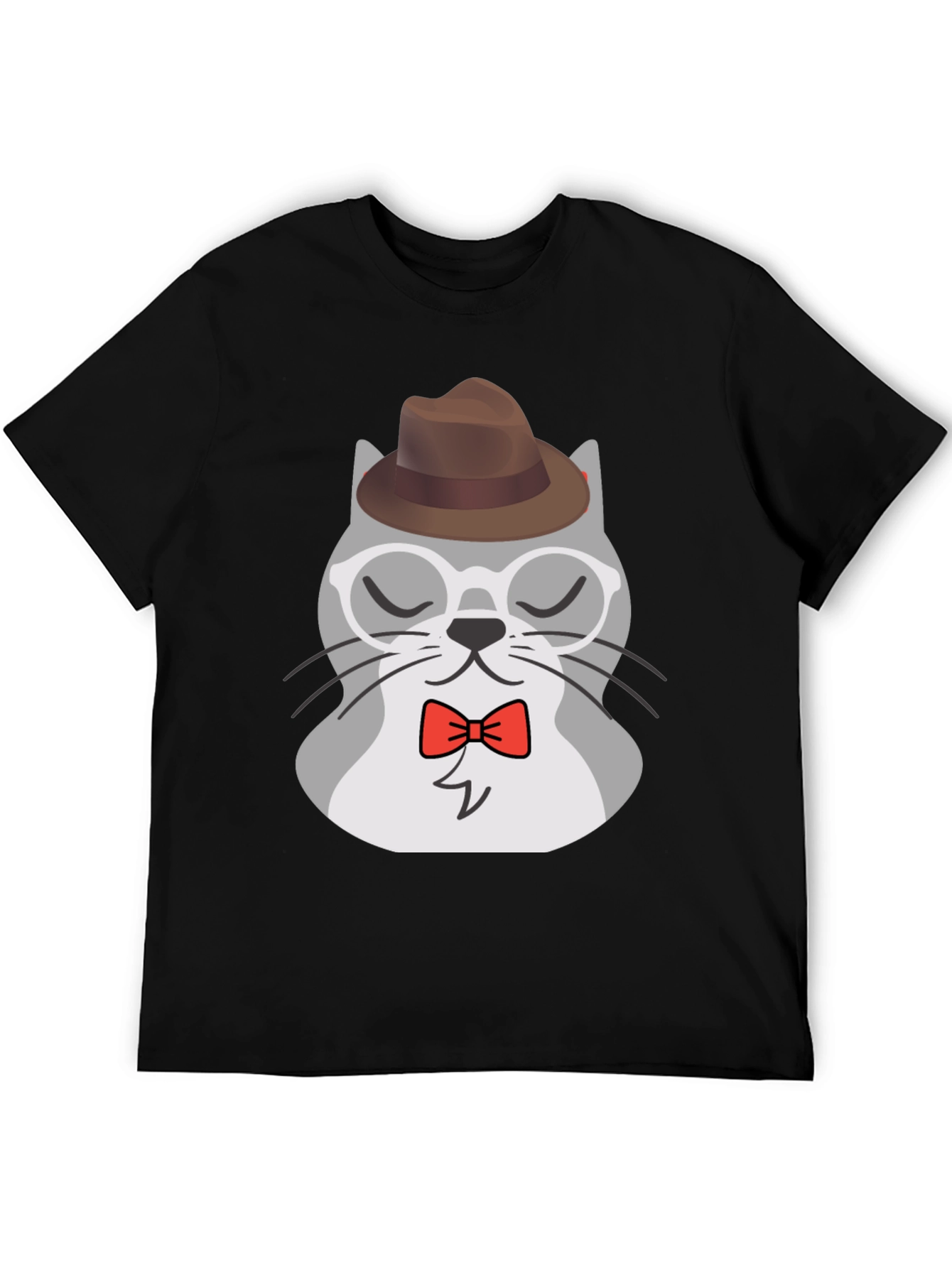 Hipster Cat T-Shirt - Cool Cartoon Graphic Tee