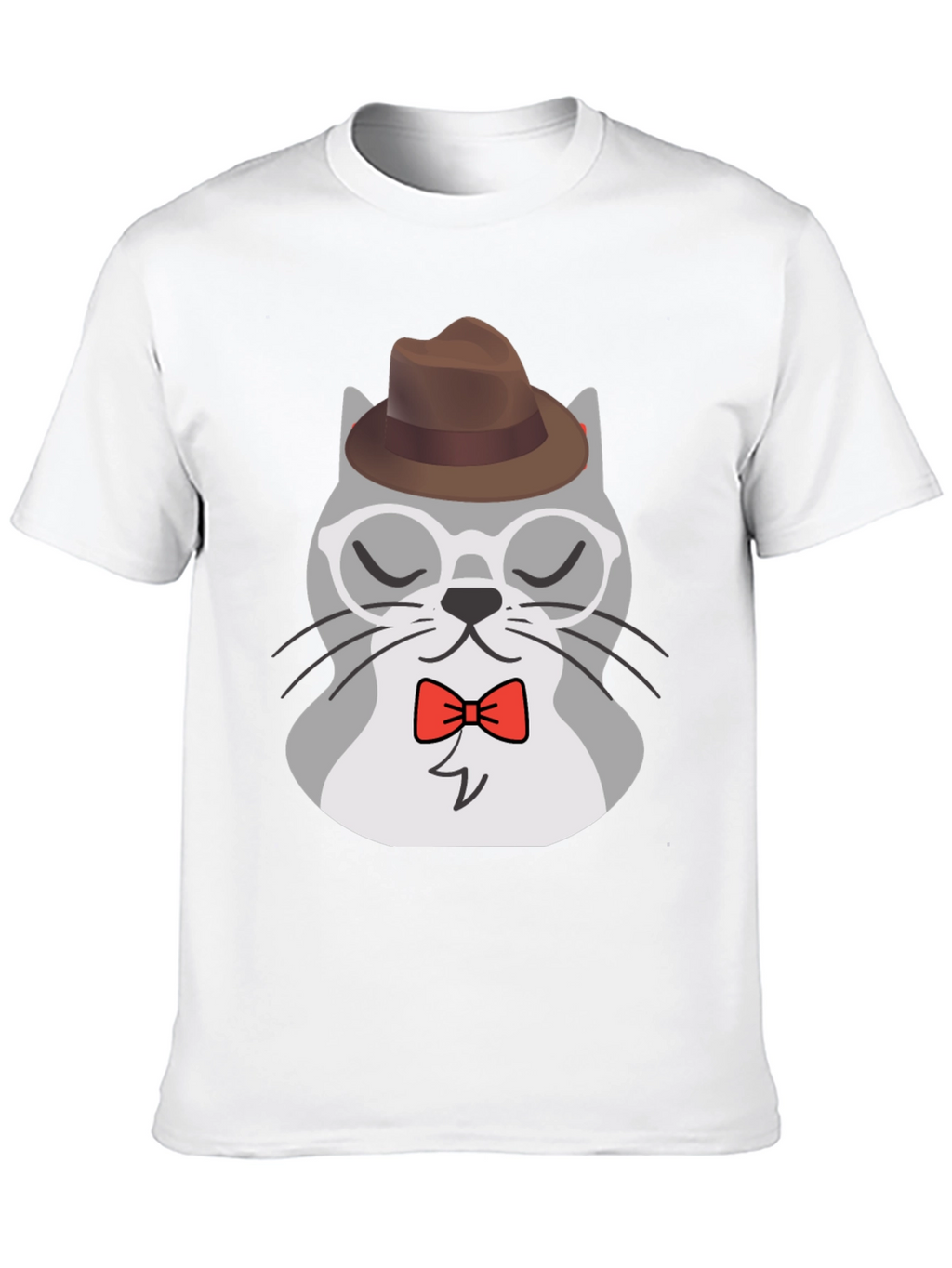 Hipster Cat T-Shirt - Cool Cartoon Graphic Tee