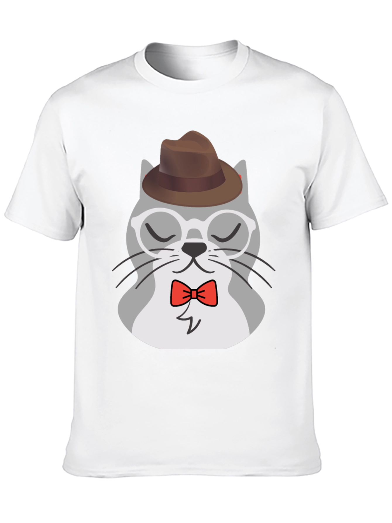 Hipster Cat T-Shirt - Cool Cartoon Graphic Tee