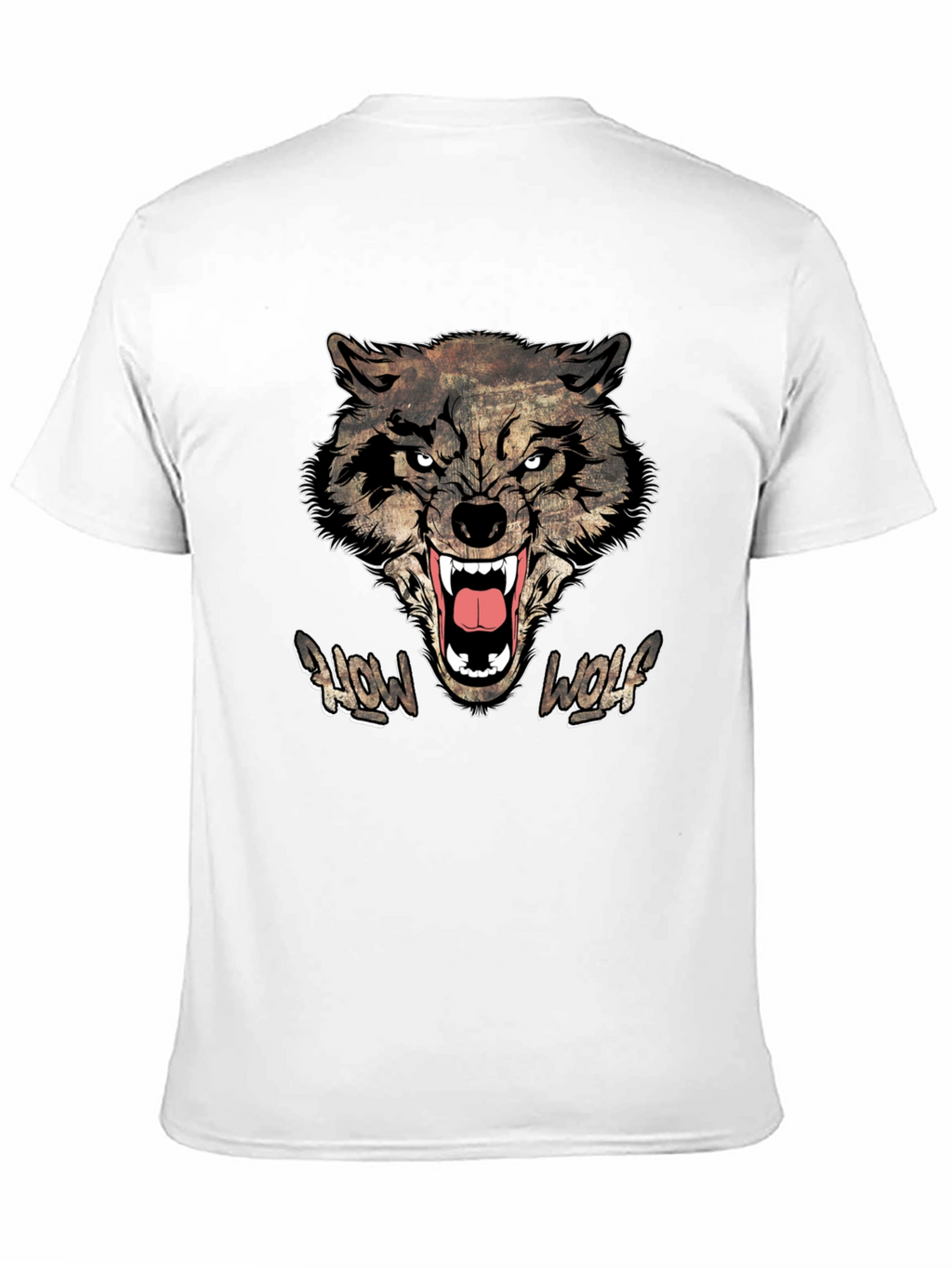 Howl Wolf Graphic Print Mens Black T-Shirt