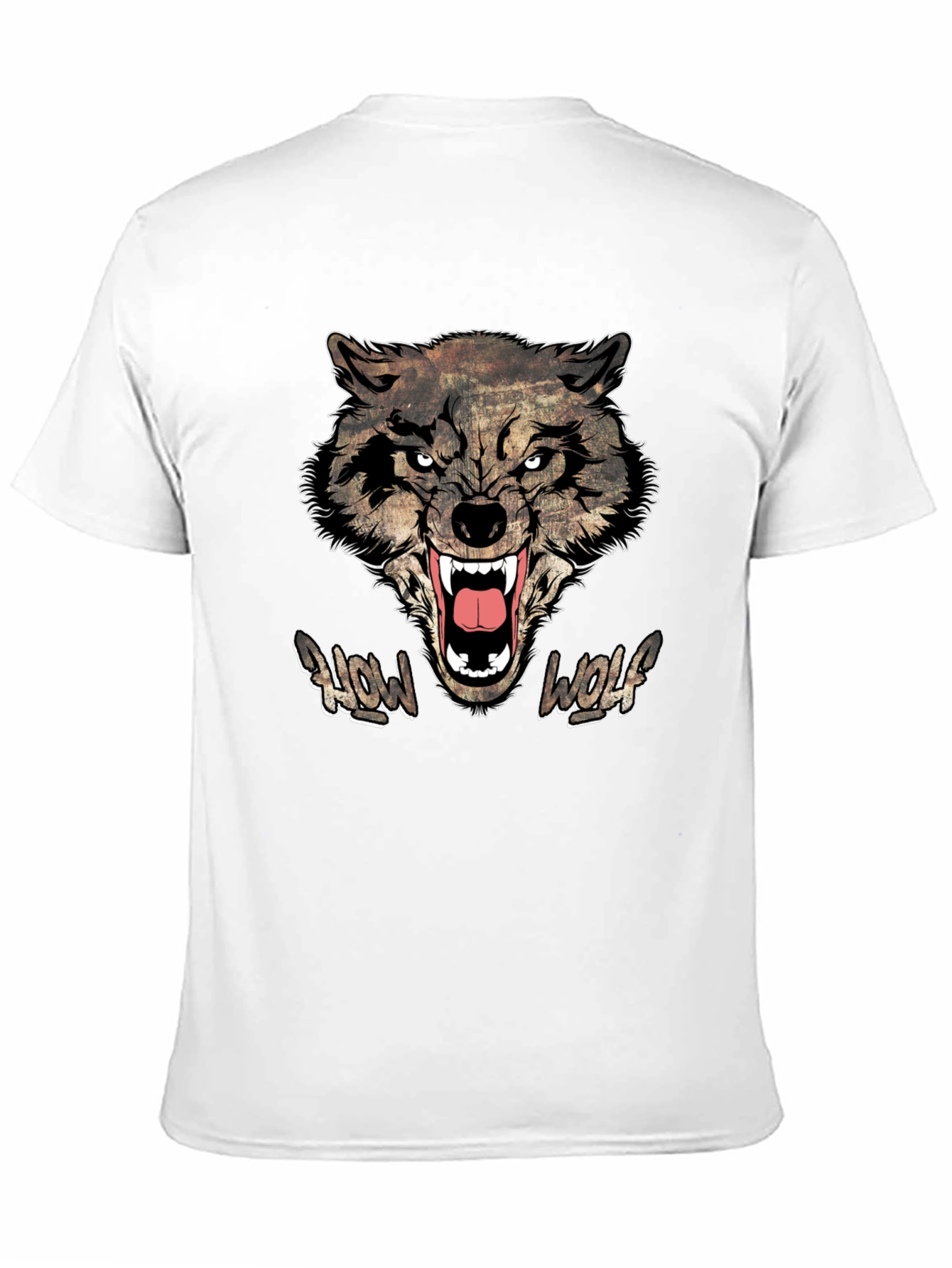 Howl Wolf Graphic Print Mens Black T-Shirt