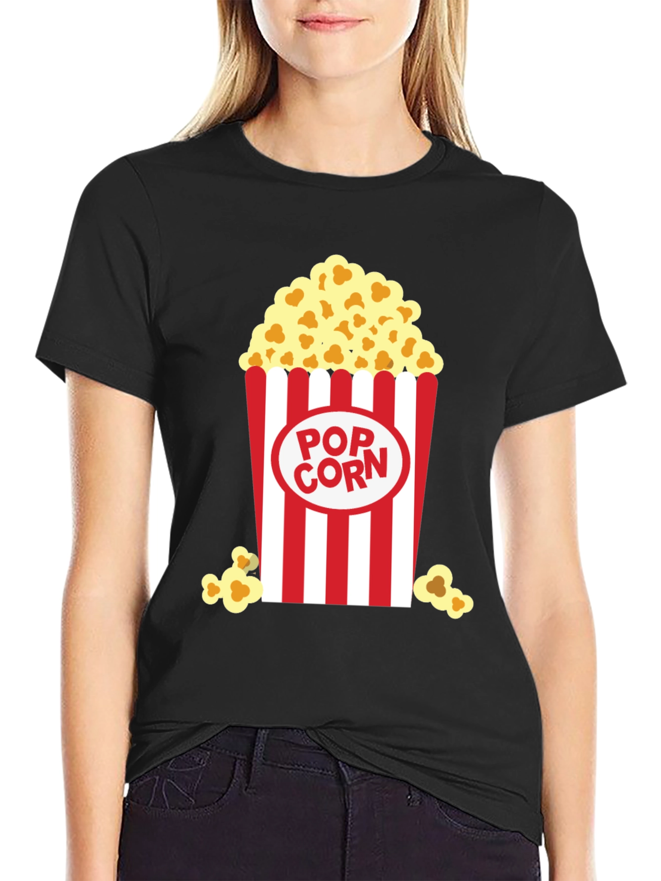 Popcorn Graphic Tee - Movie Night Shirt