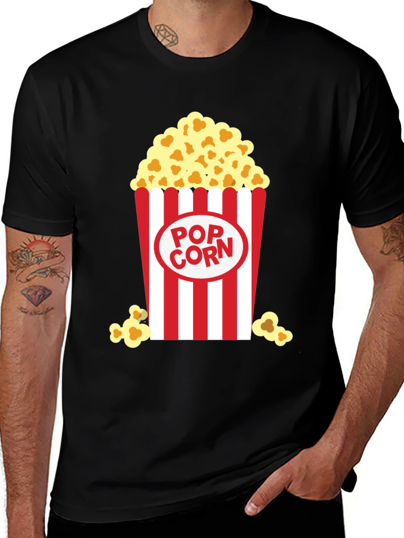 Popcorn Graphic Tee - Movie Night Shirt