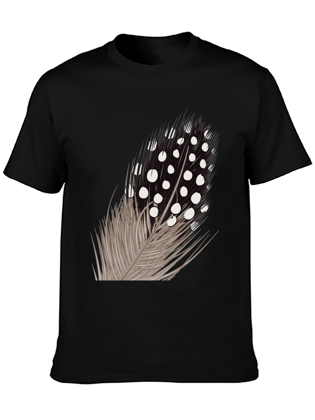 Feather Graphic Black T-Shirt