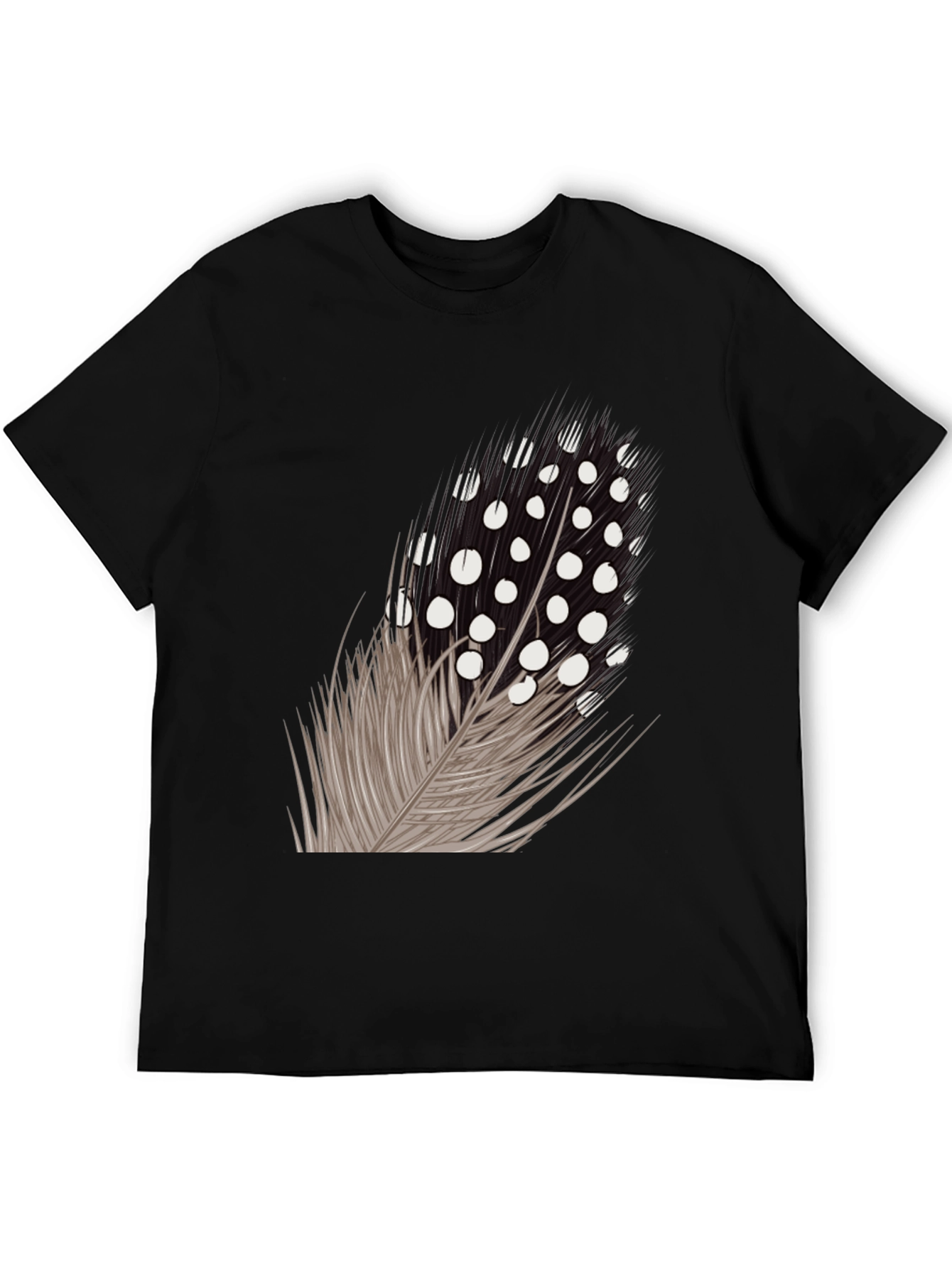 Feather Graphic Black T-Shirt