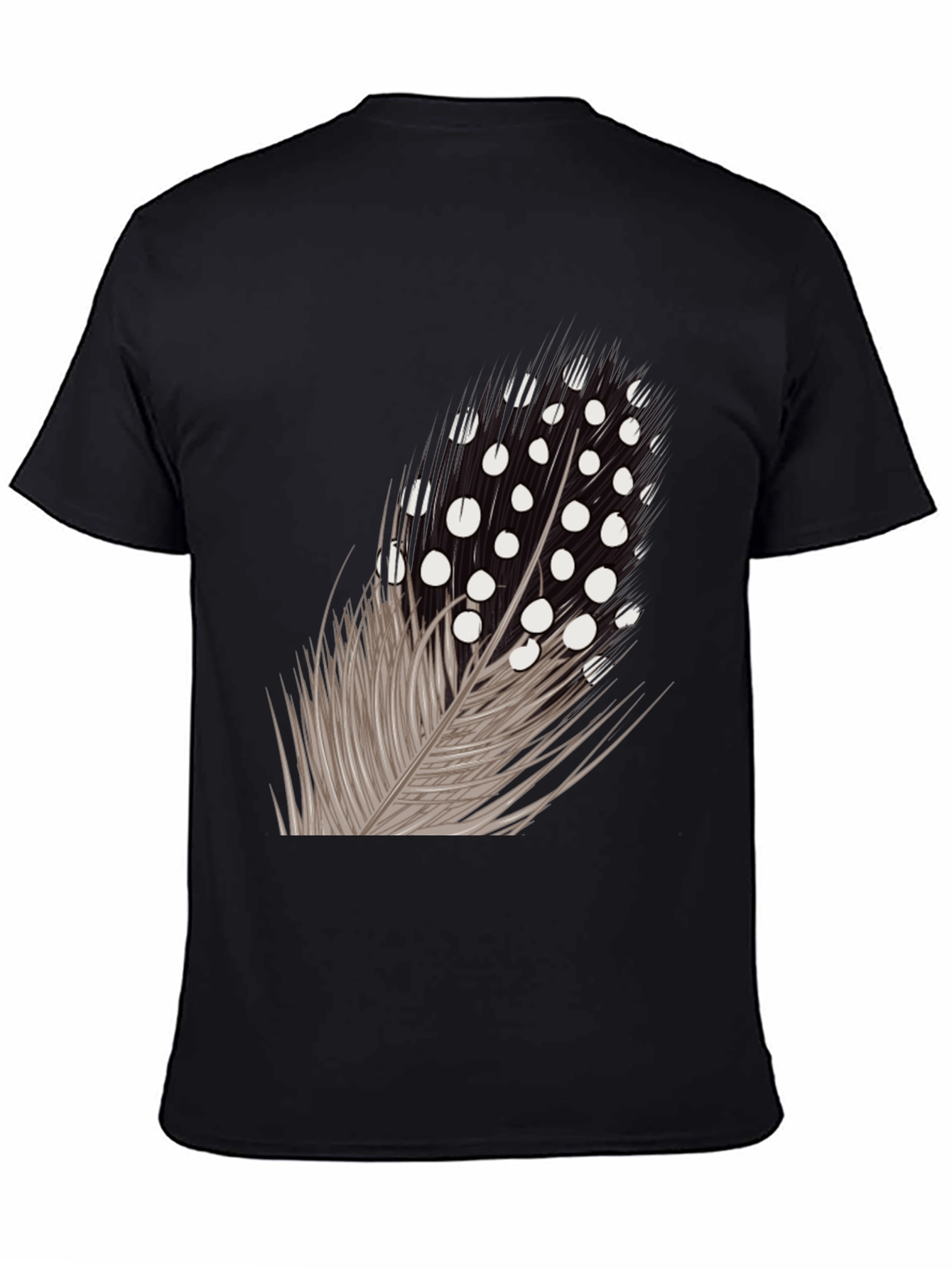 Feather Graphic Black T-Shirt