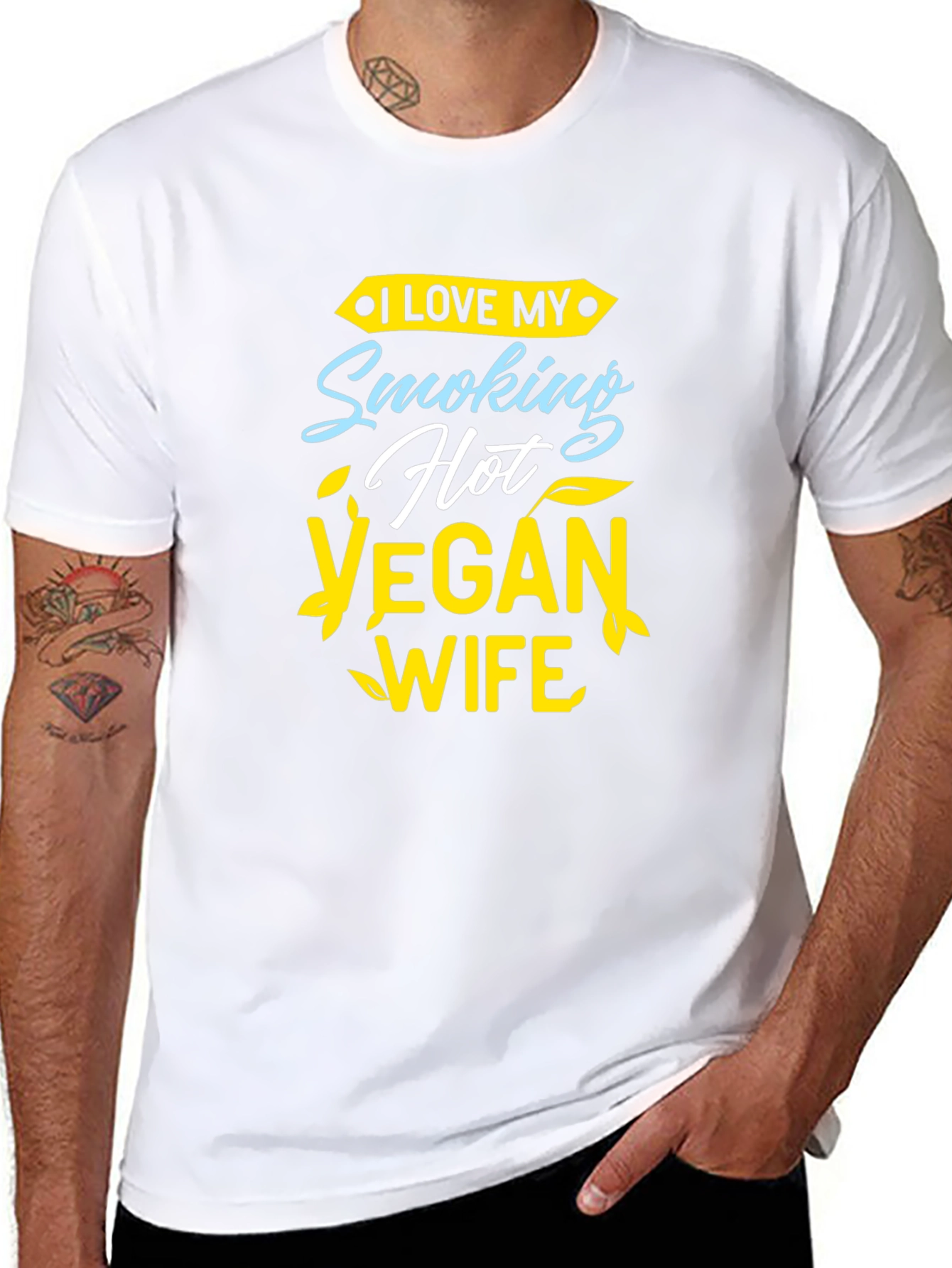I Love My Smoking Hot Vegan Wife T-Shirt