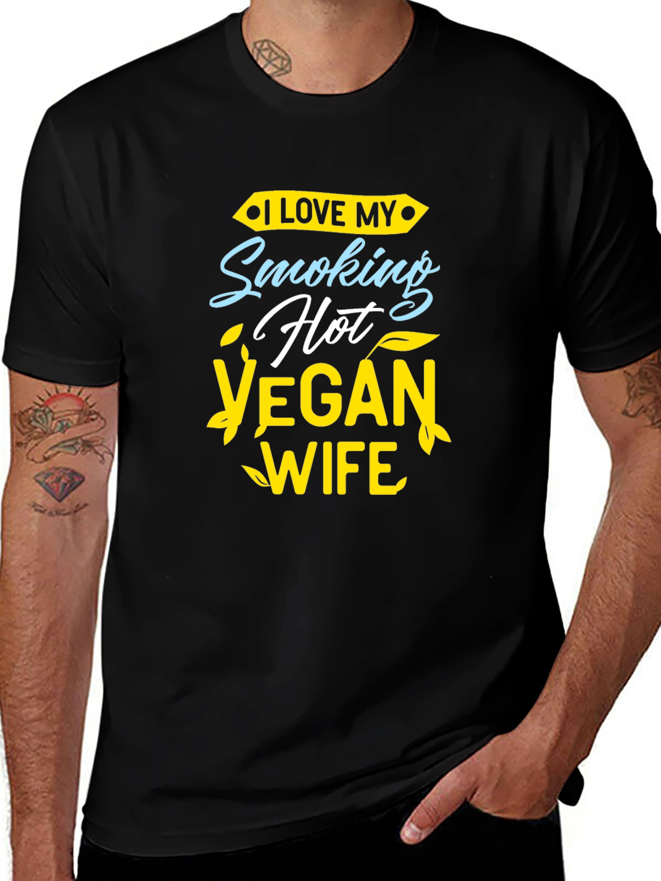 I Love My Smoking Hot Vegan Wife T-Shirt