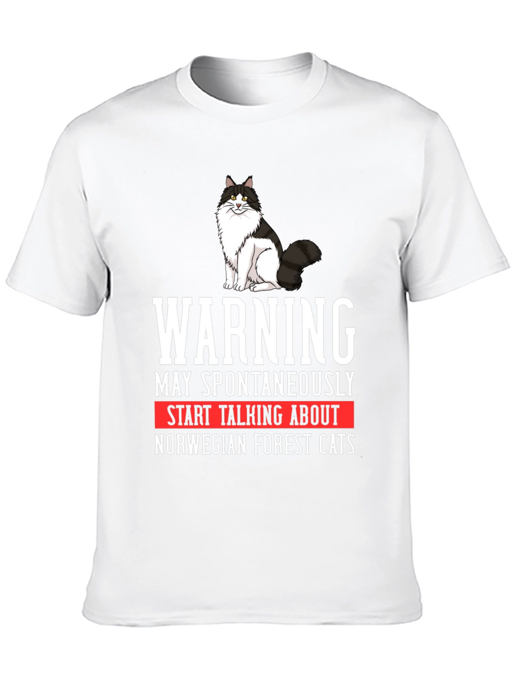 Warning Norwegian Forest Cat T-Shirt
