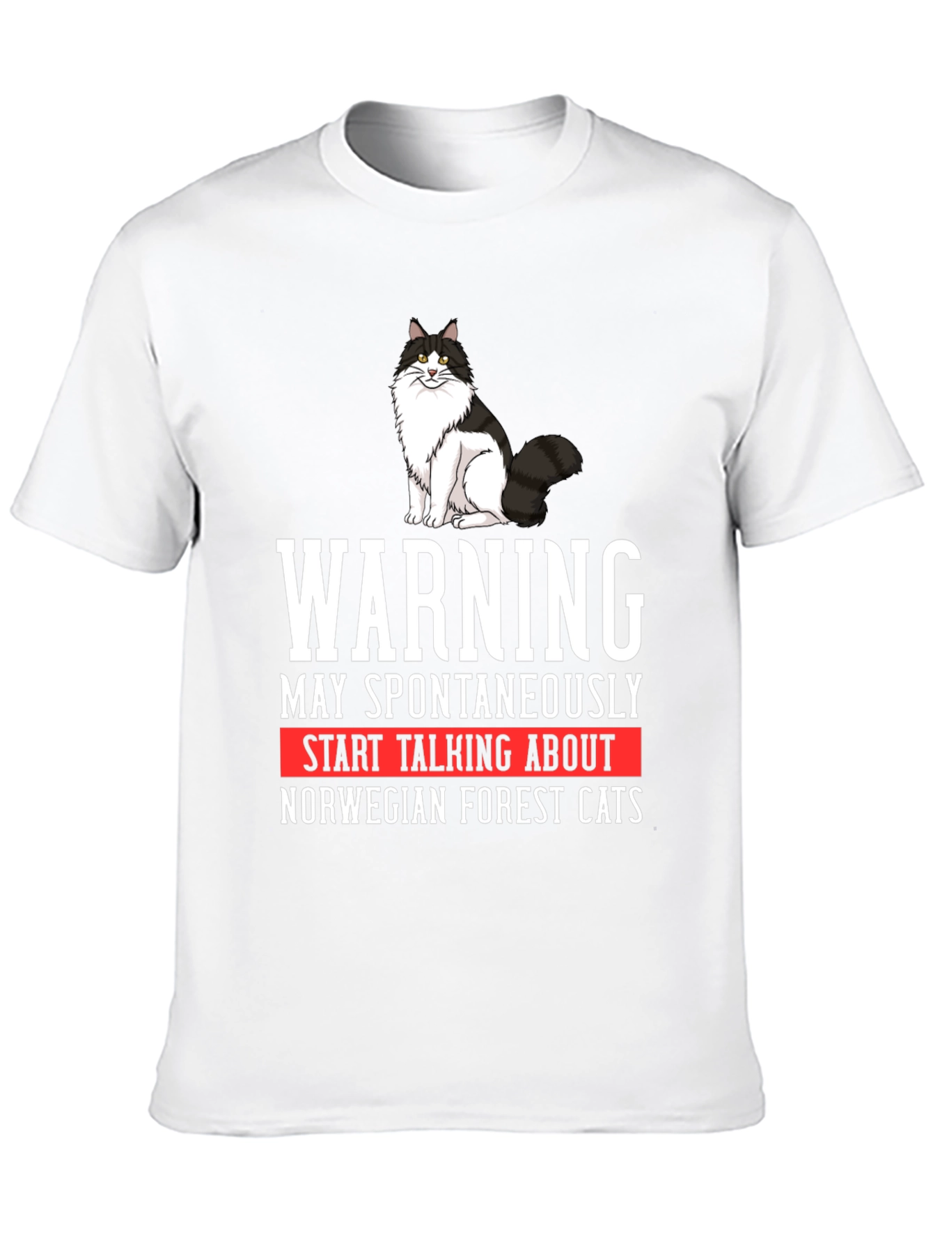Warning Norwegian Forest Cat T-Shirt