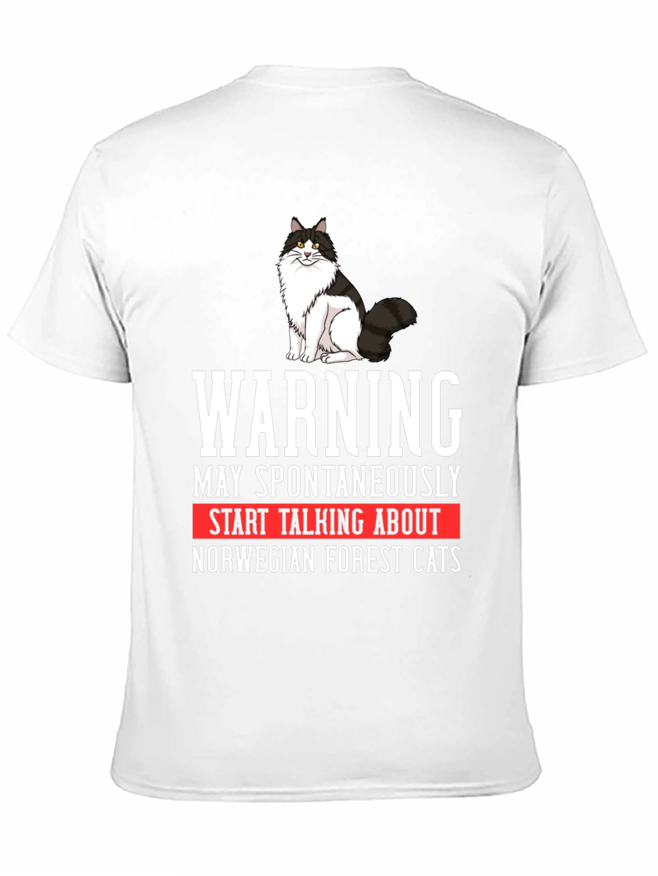 Warning Norwegian Forest Cat T-Shirt