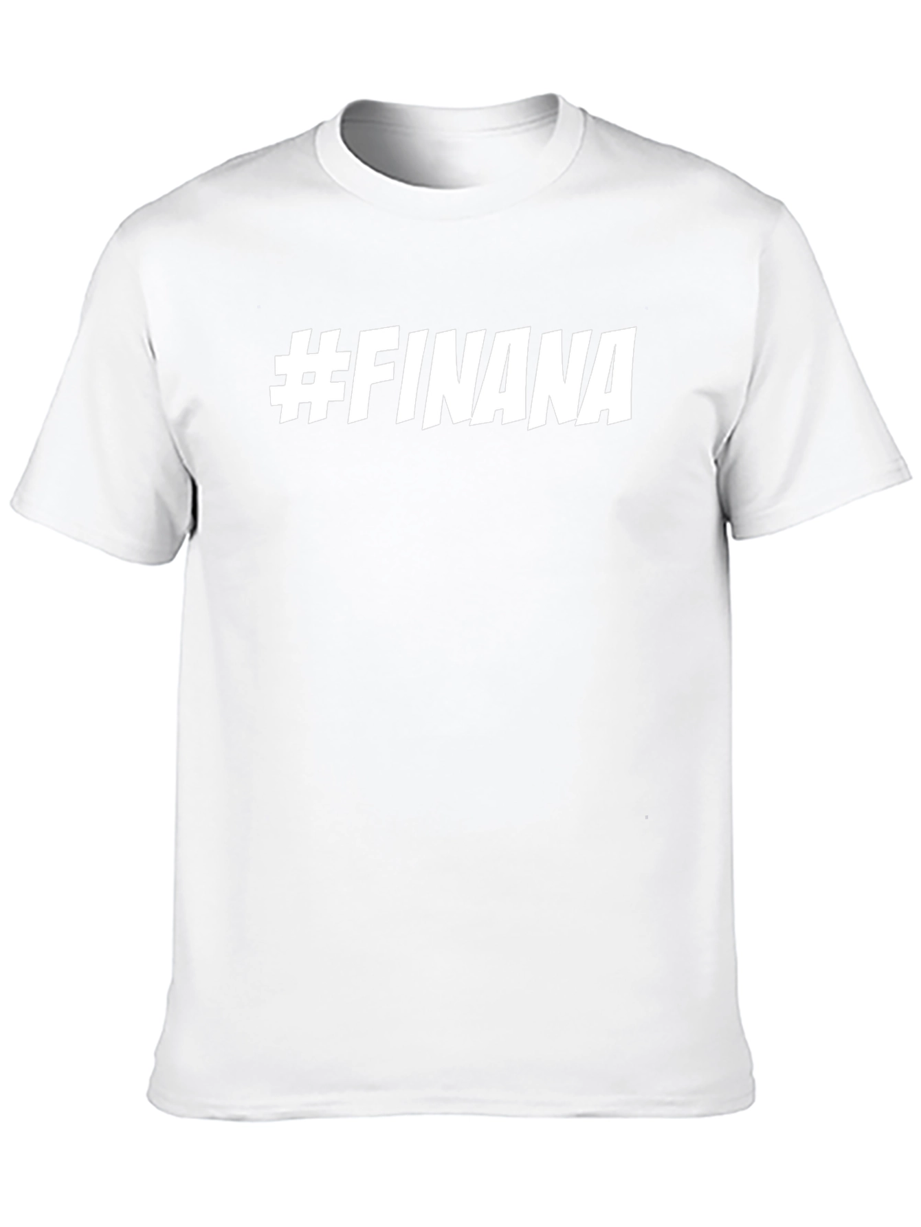 #FINANA Black Cotton Graphic Tee - Trendy & Stylish