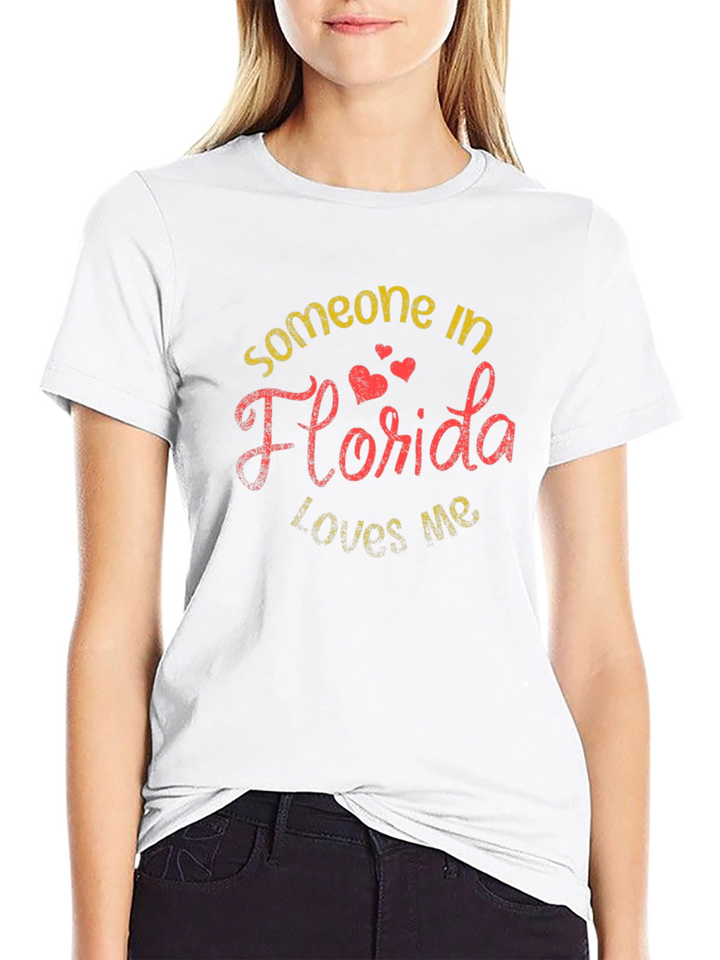 Someone in Florida Loves Me Black T-Shirt